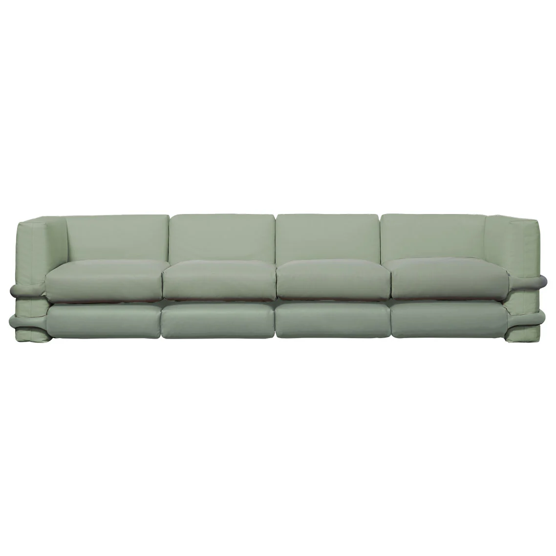 Pillow 4-Seater Leather Sofa - Image 15