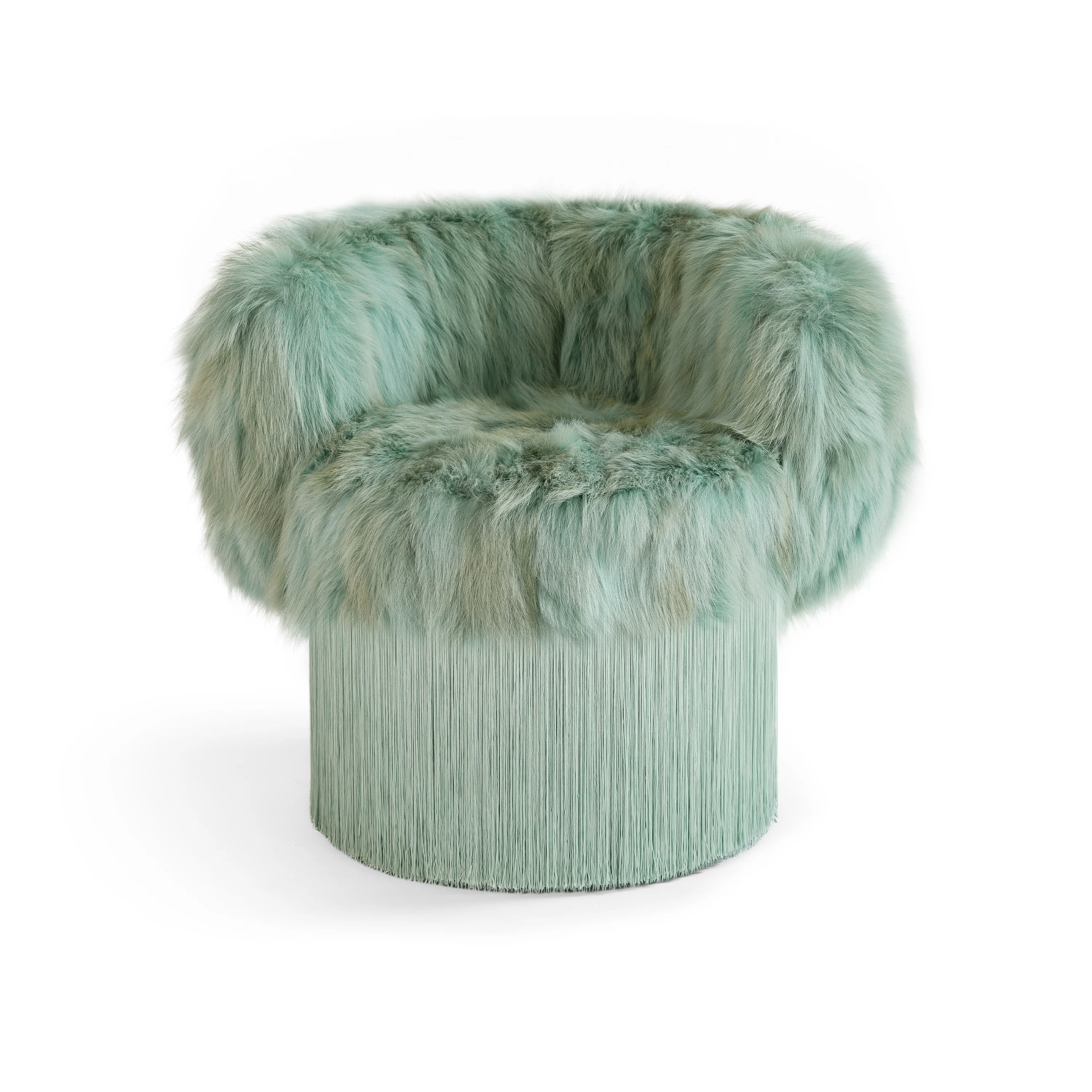 Pirouette Swivel Fringe Armchair - Image 4