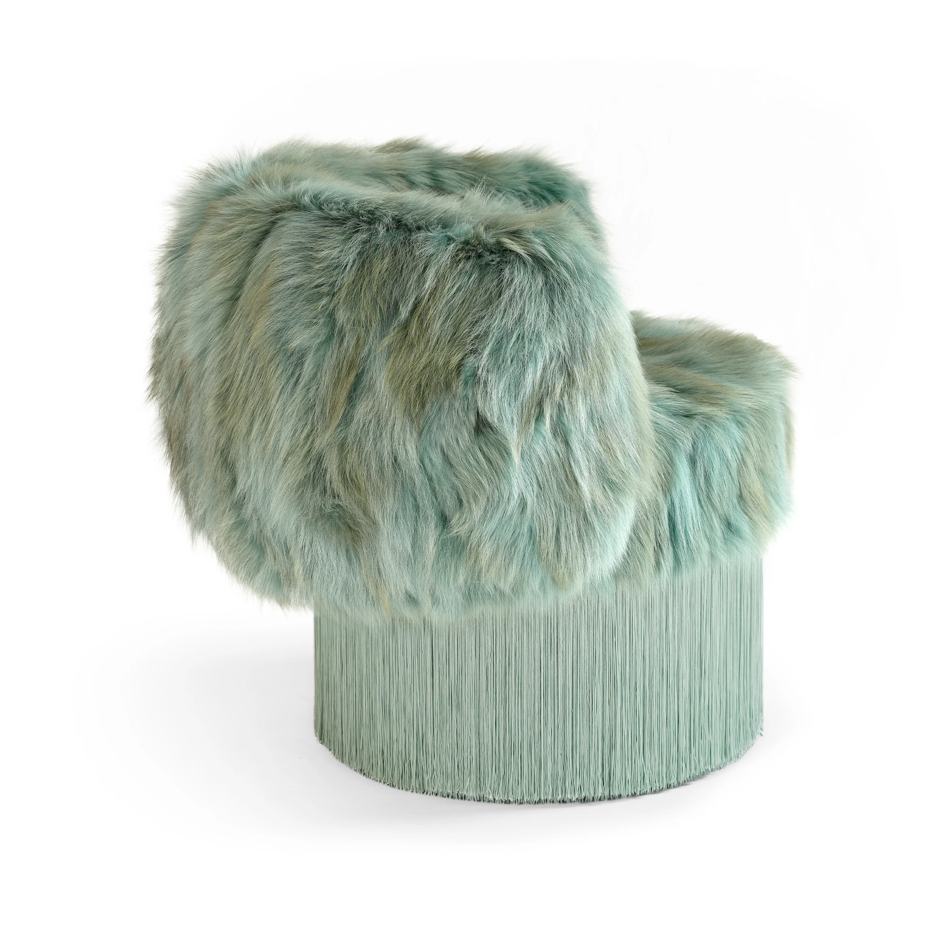 Pirouette Swivel Fringe Armchair - Image 8