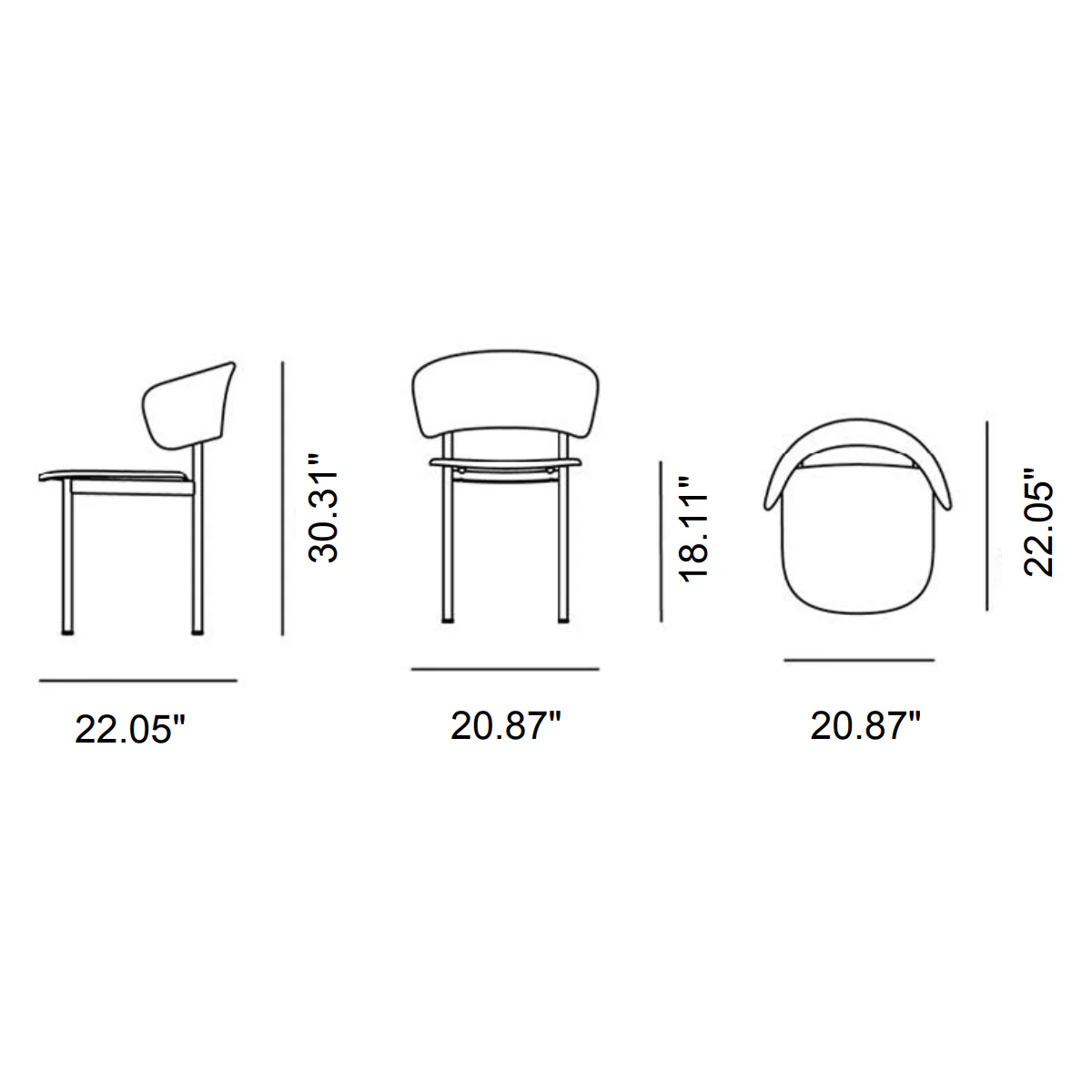 Plan Upholstered Armchair - Image 6