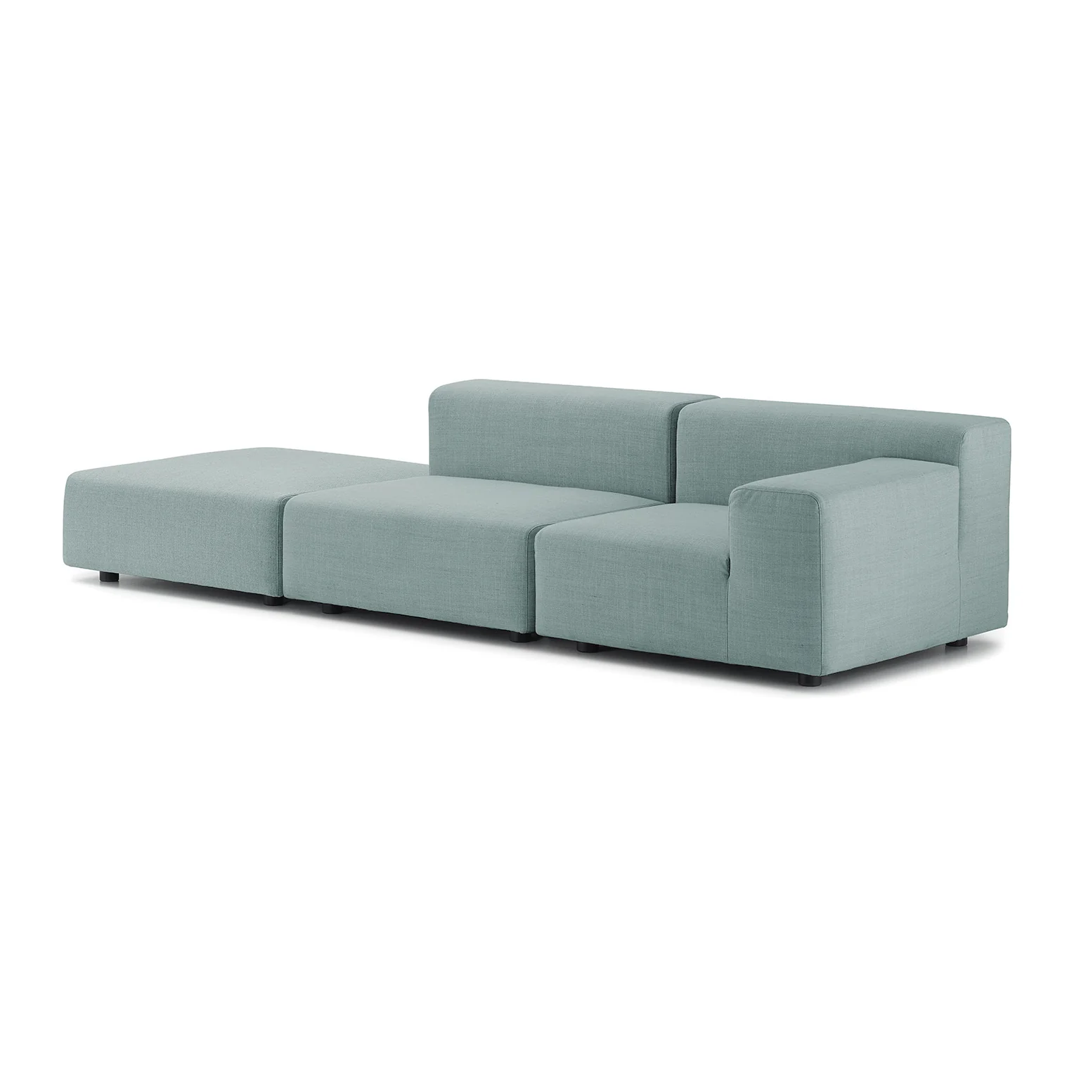 Plastics Outdoor 2-Seater Sofa with Pouf - Image 8