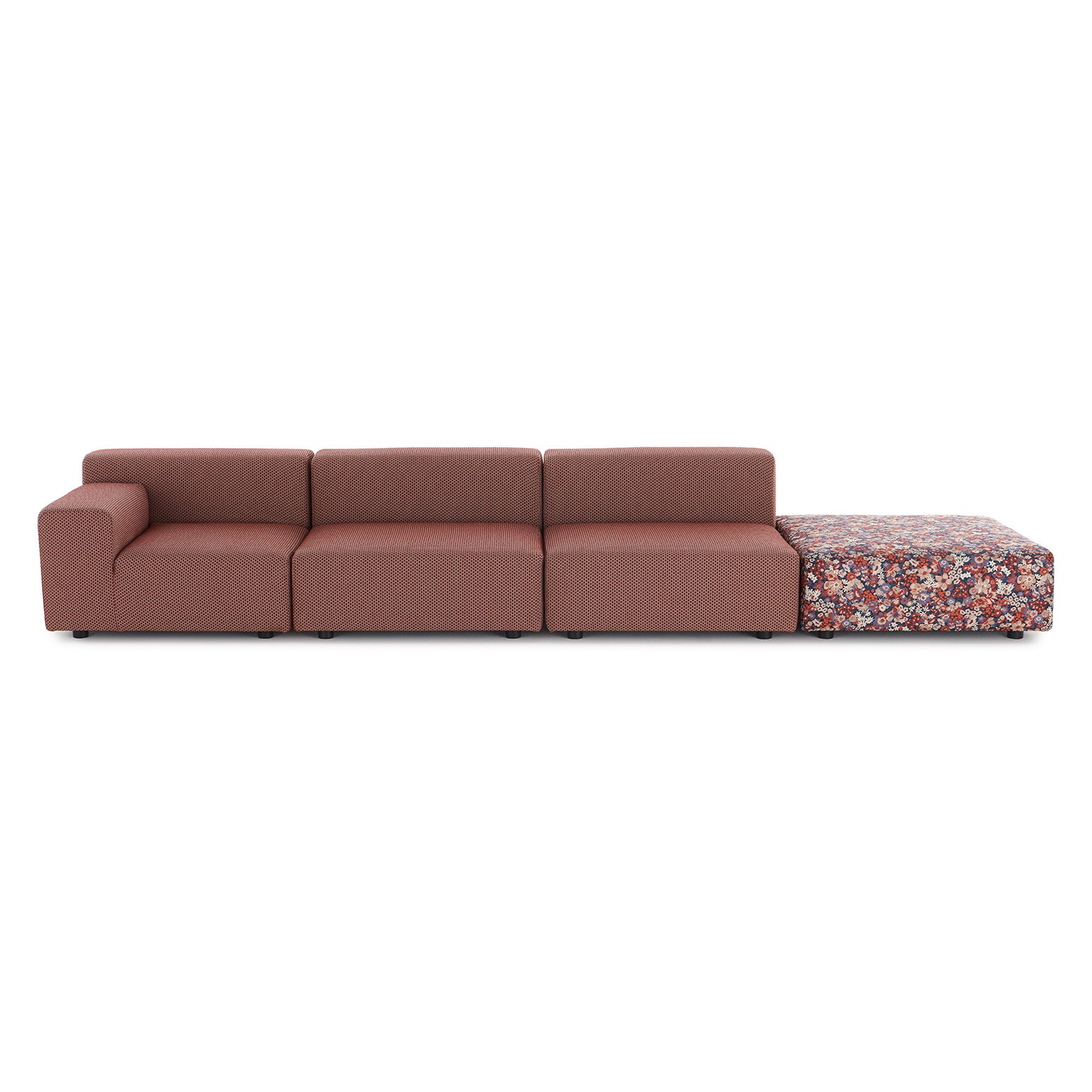 Plastics Outdoor Liberty 3-Seater Sofa with Pouf - Image 10