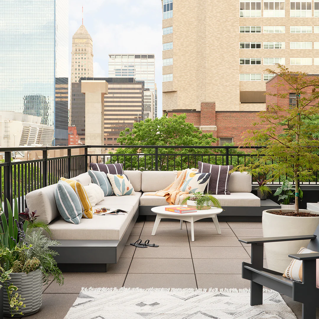 Platform One Outdoor Sofa with Left or Right Table - Image 21