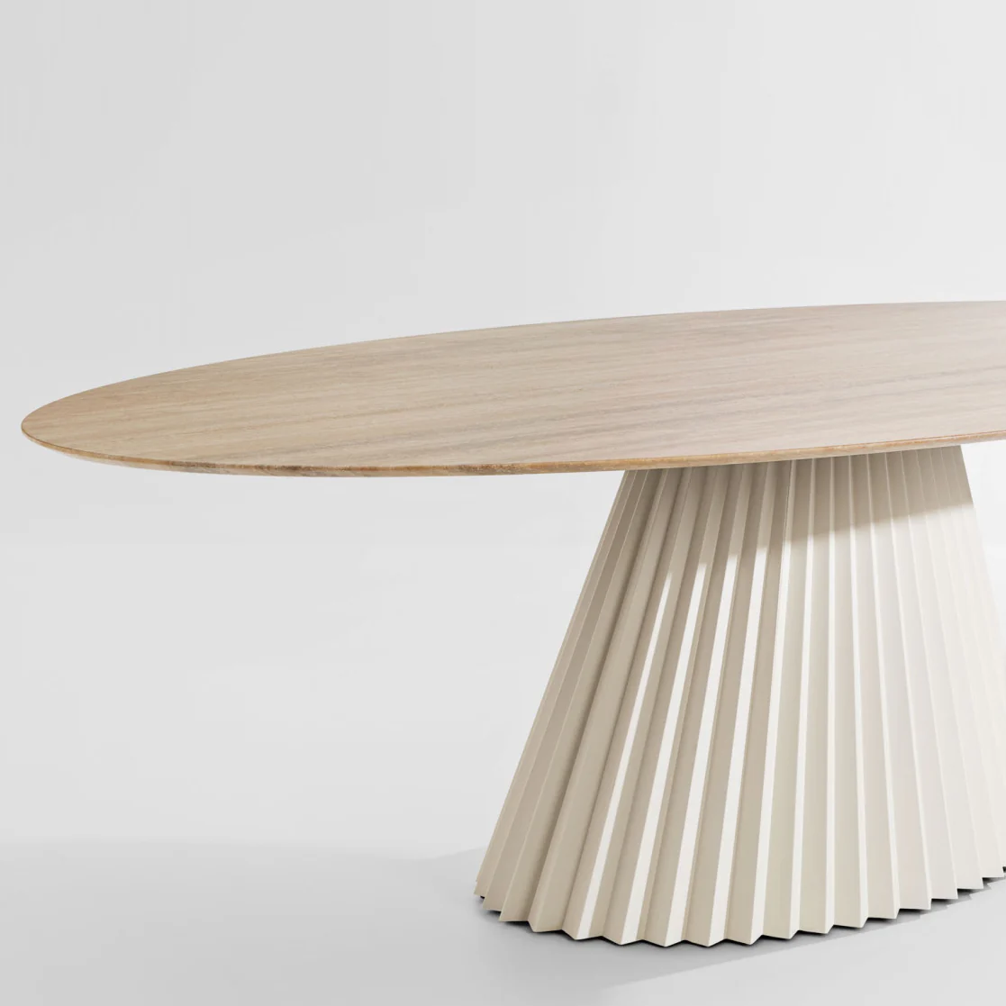 Plisse Elliptical Dining Table - Image 4