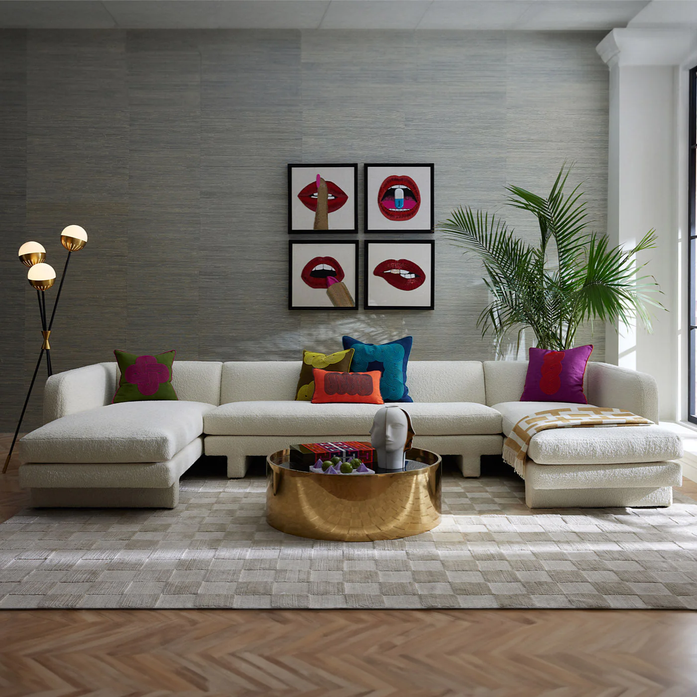 Pompidou Loops Throw Pillow - Image 5