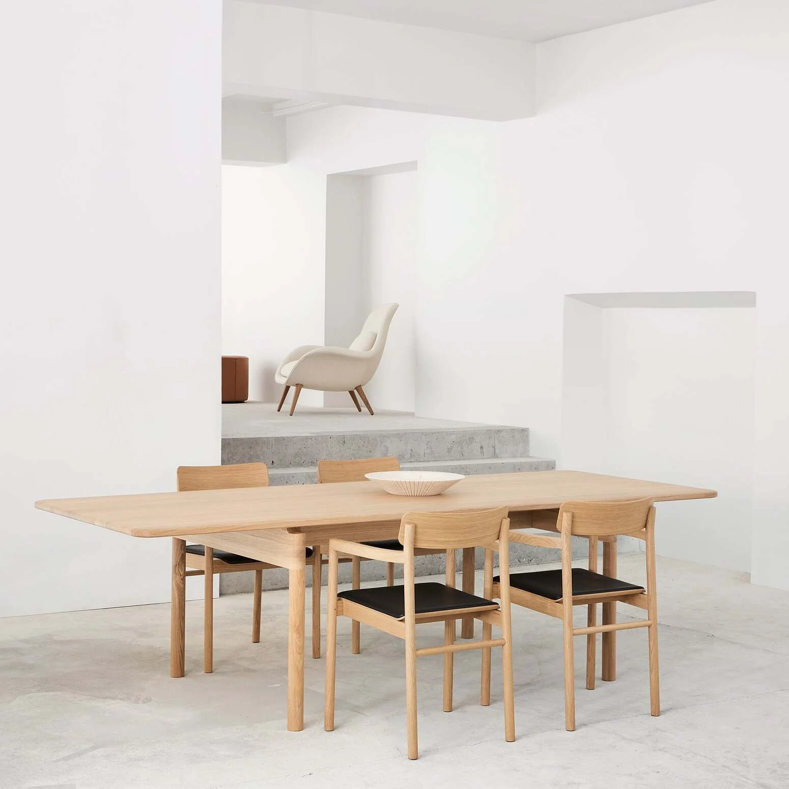 Post Upholstered Dining Armchair - Image 7