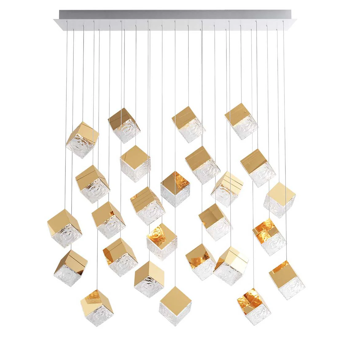Pyrite Rectangle LED Chandelier - Image 2
