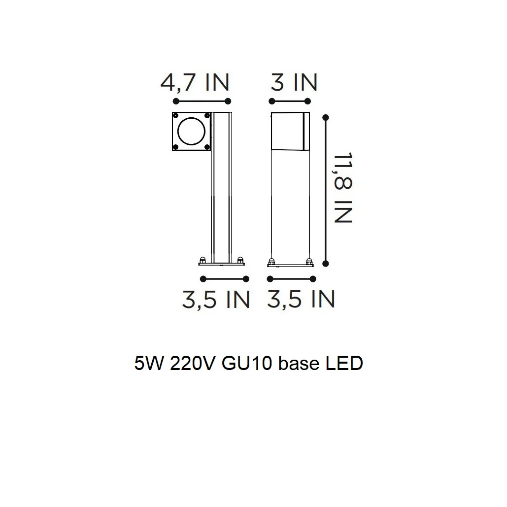 Q-Bic Outdoor Bollard Light - Image 3