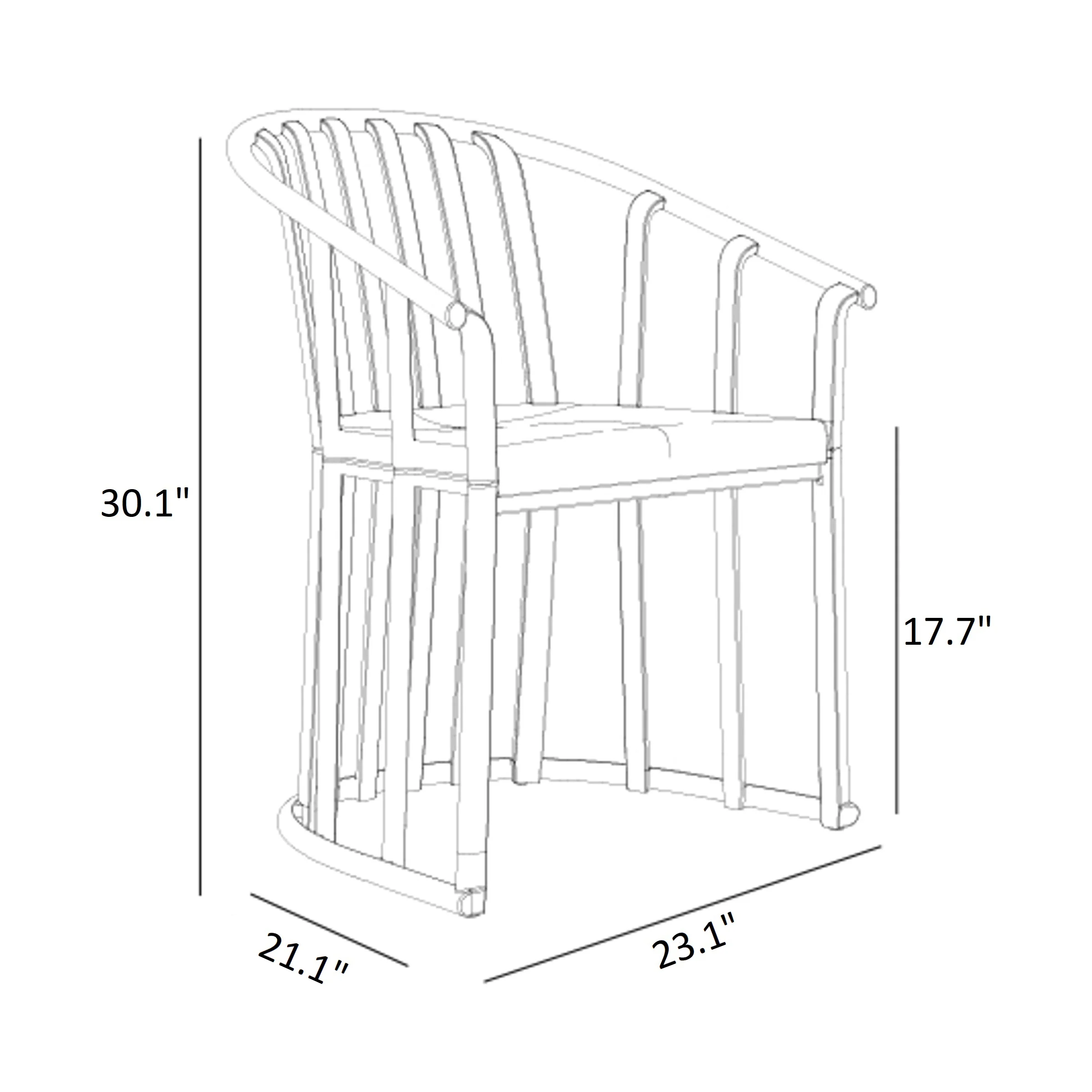 Raff Outdoor Dining Armchair (Set of 4) - Image 11
