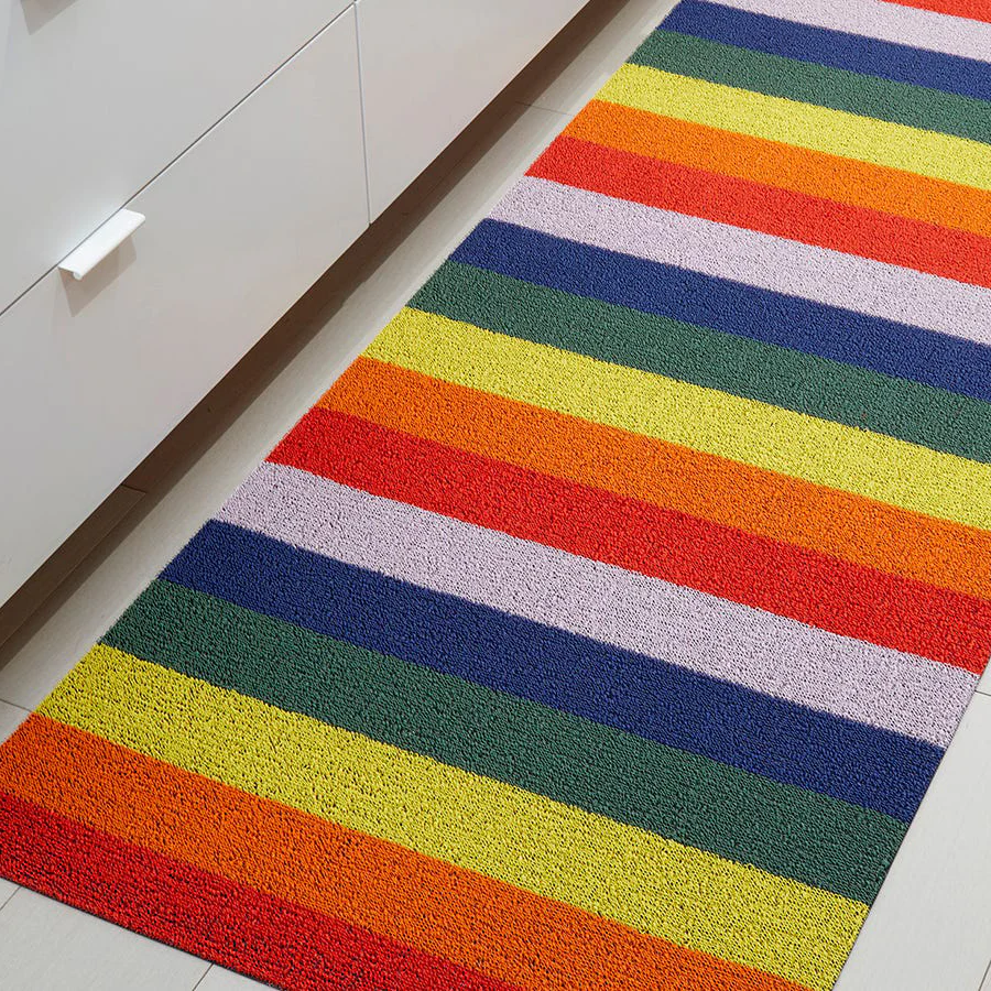 Rainbow Stripe Indoor/Outdoor Shag Runner - Image 2