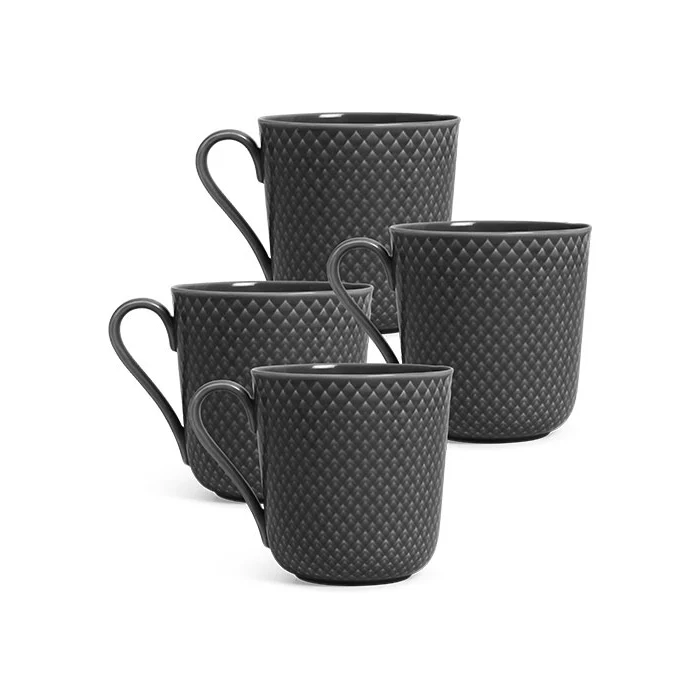 Rhombe Earth Mug with Handle (Set of 4) - Image 5