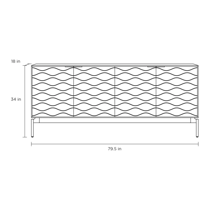 Ripple 4-Door Credenza - Image 18