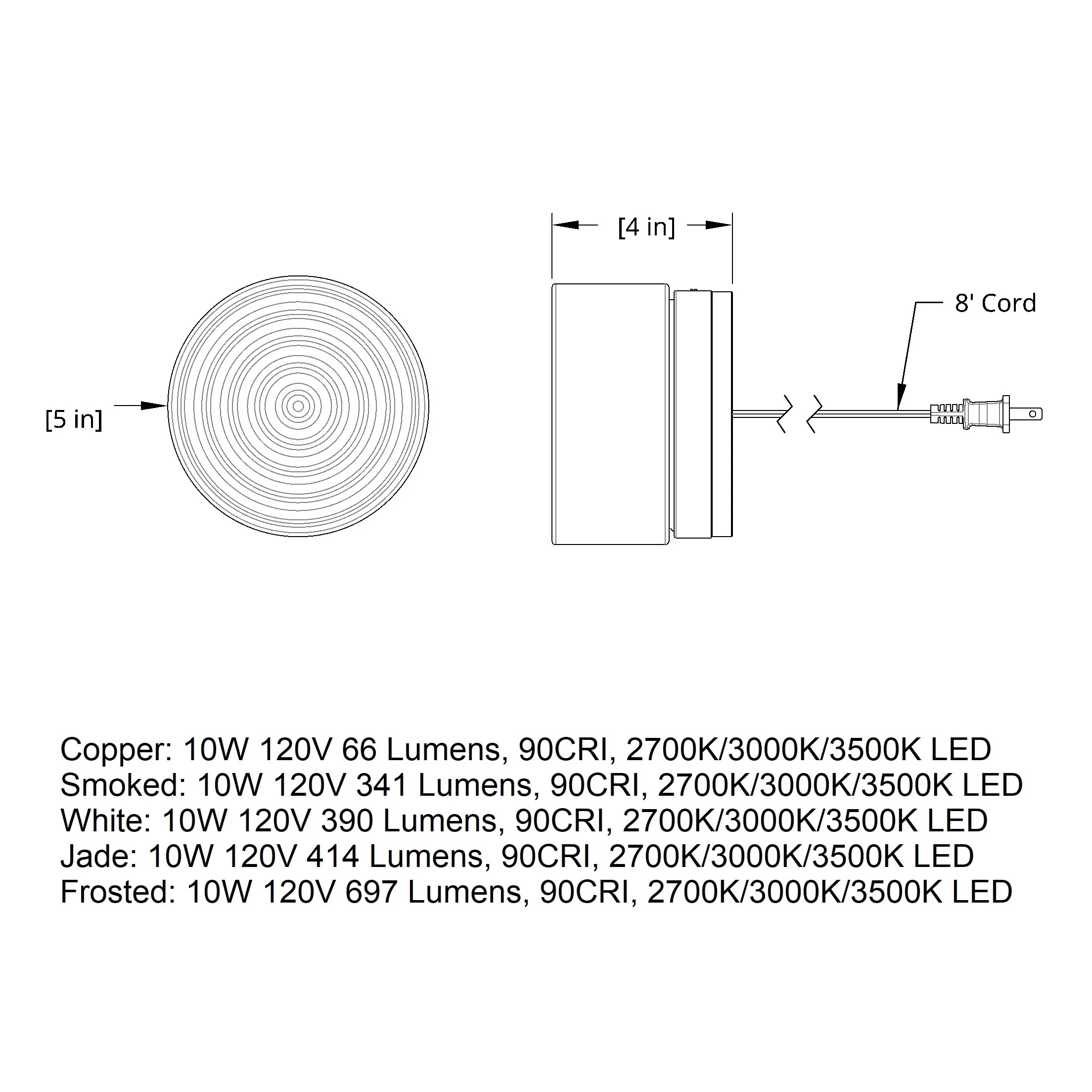 Ripple Corded LED Wall Sconce - Image 16