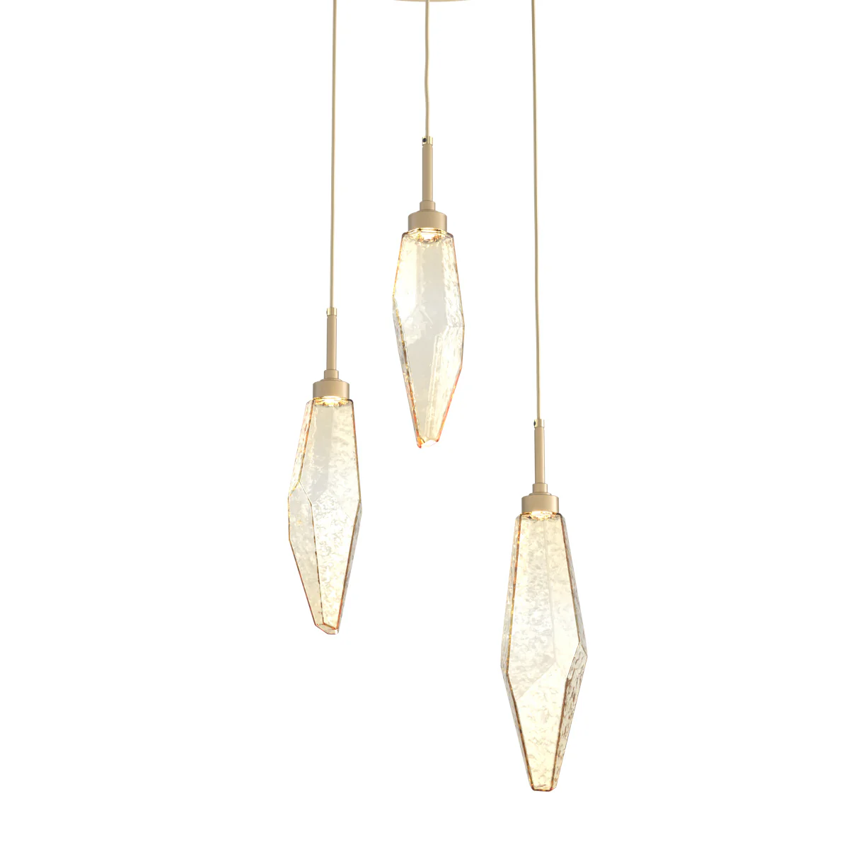 Rock Crystal Round Multi-Light LED Pendant Light - Image 11