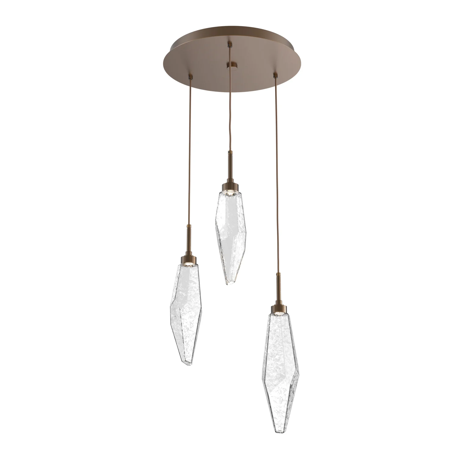 Rock Crystal Round Multi-Light LED Pendant Light - Image 17