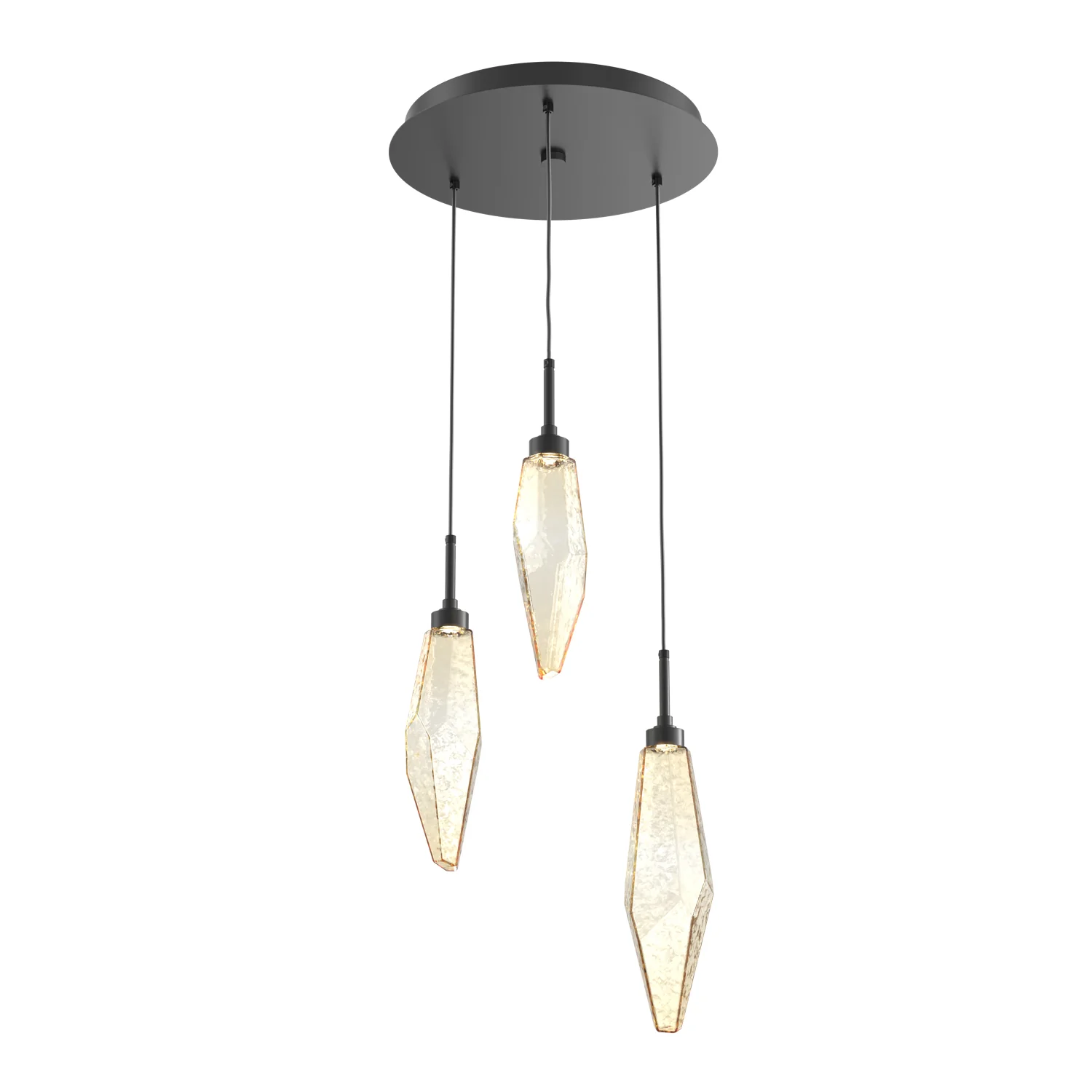 Rock Crystal Round Multi-Light LED Pendant Light - Image 31