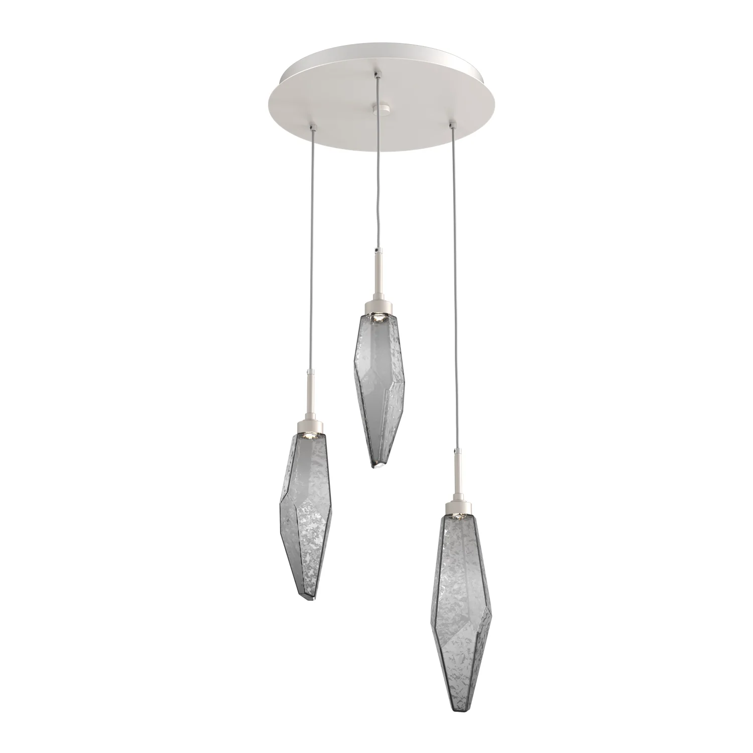 Rock Crystal Round Multi-Light LED Pendant Light - Image 37