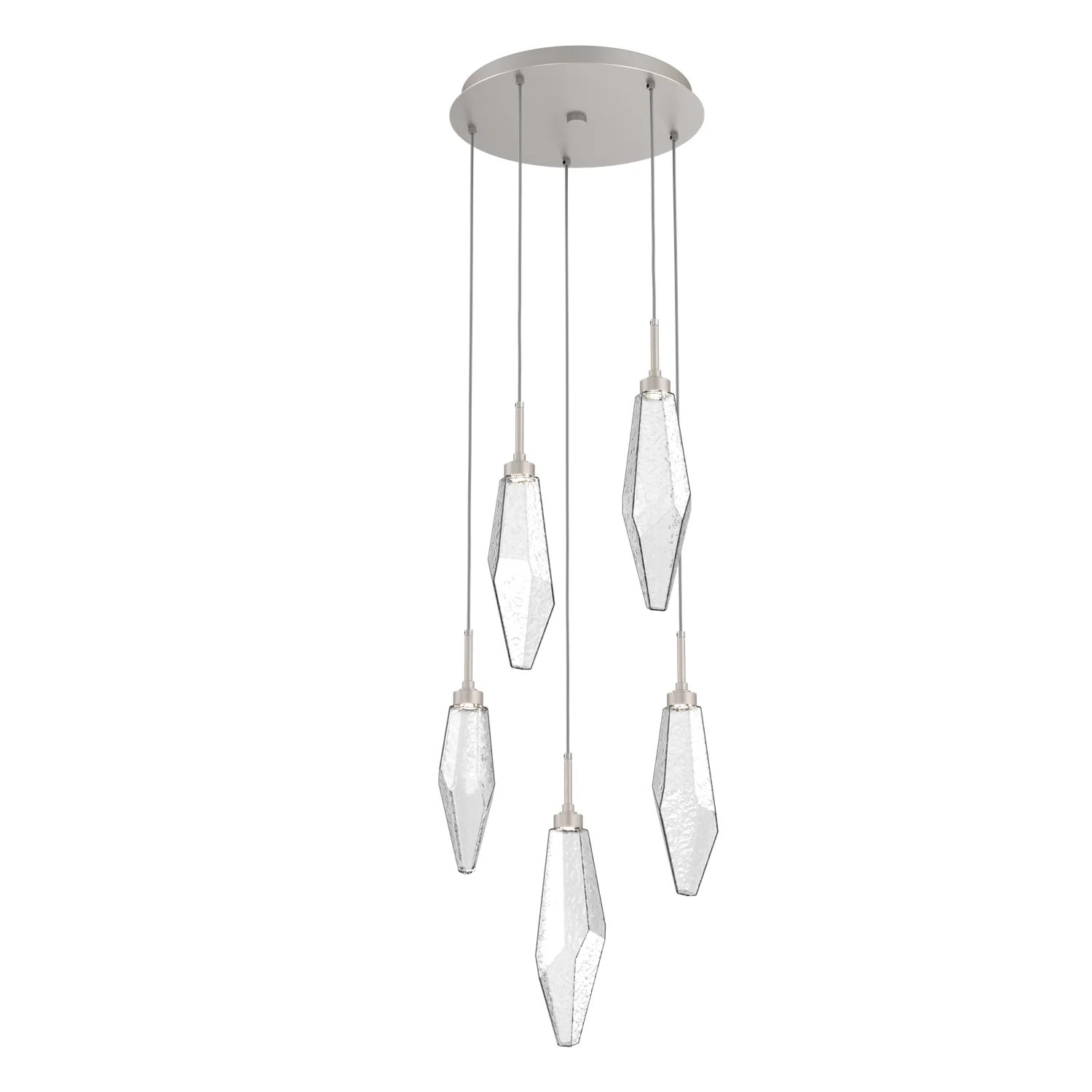 Rock Crystal Round Multi-Light LED Pendant Light - Image 44