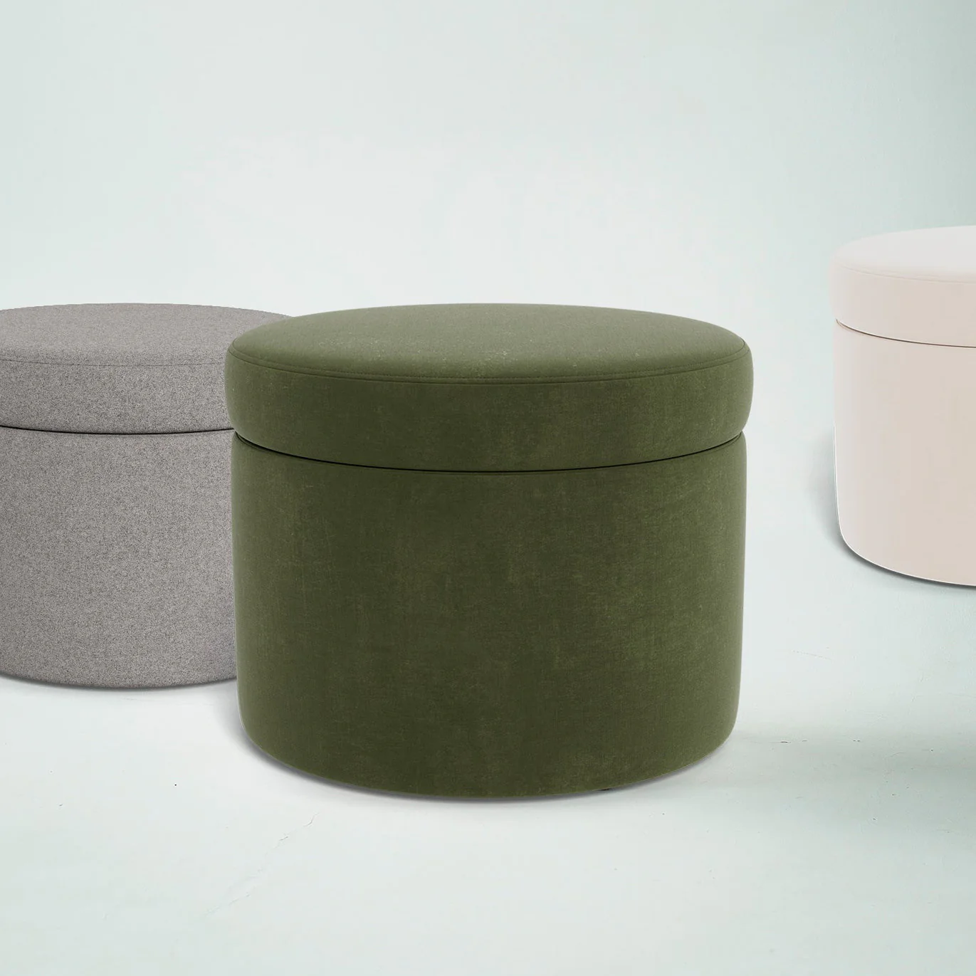 Round Storage Ottoman - Image 70
