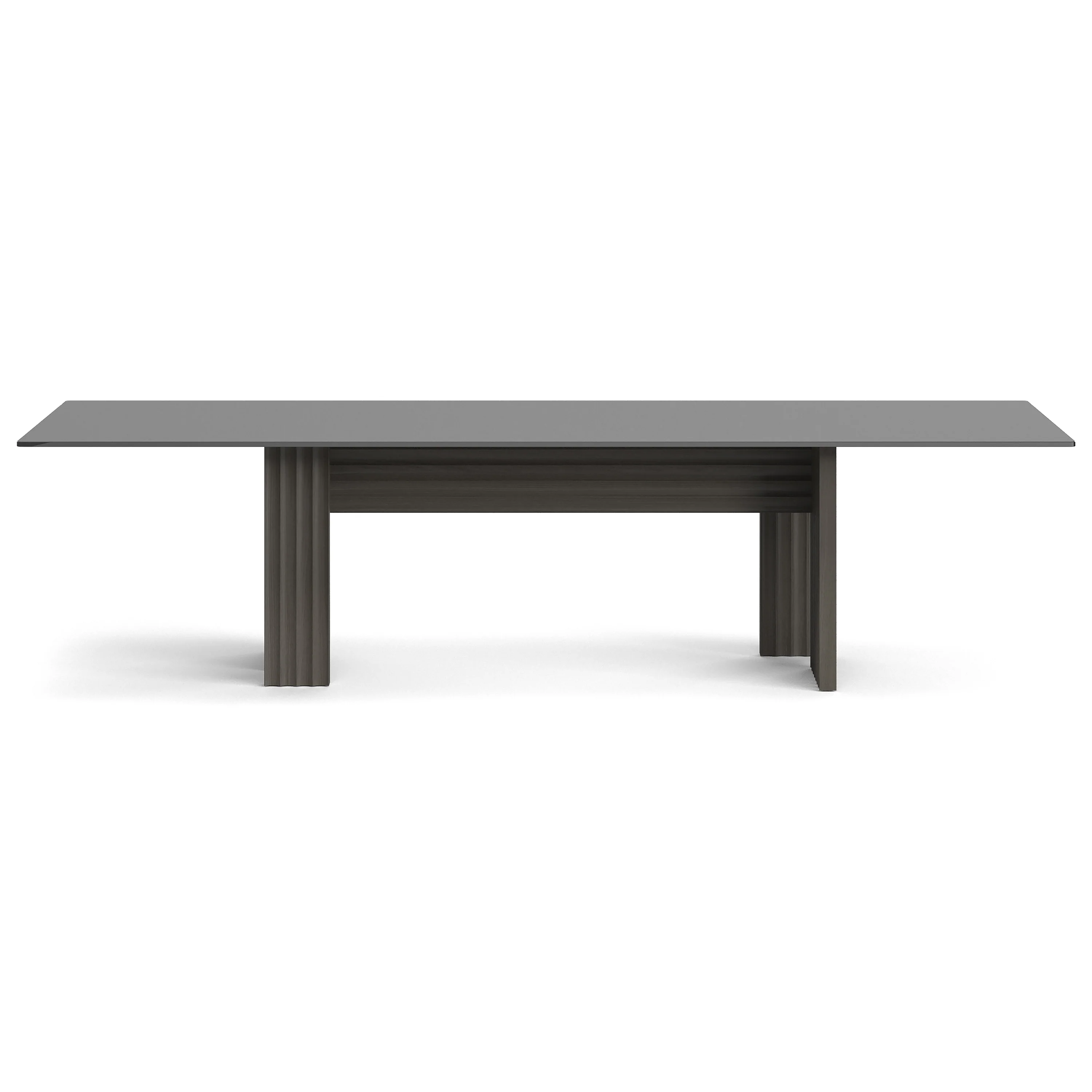 Rows Vertical Dining Table with Glass Top - Image 11