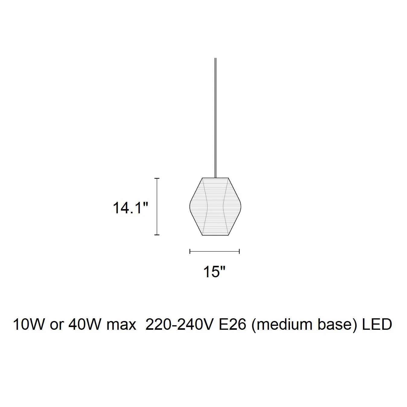 Rubin Narrow Pendant Light - Image 5