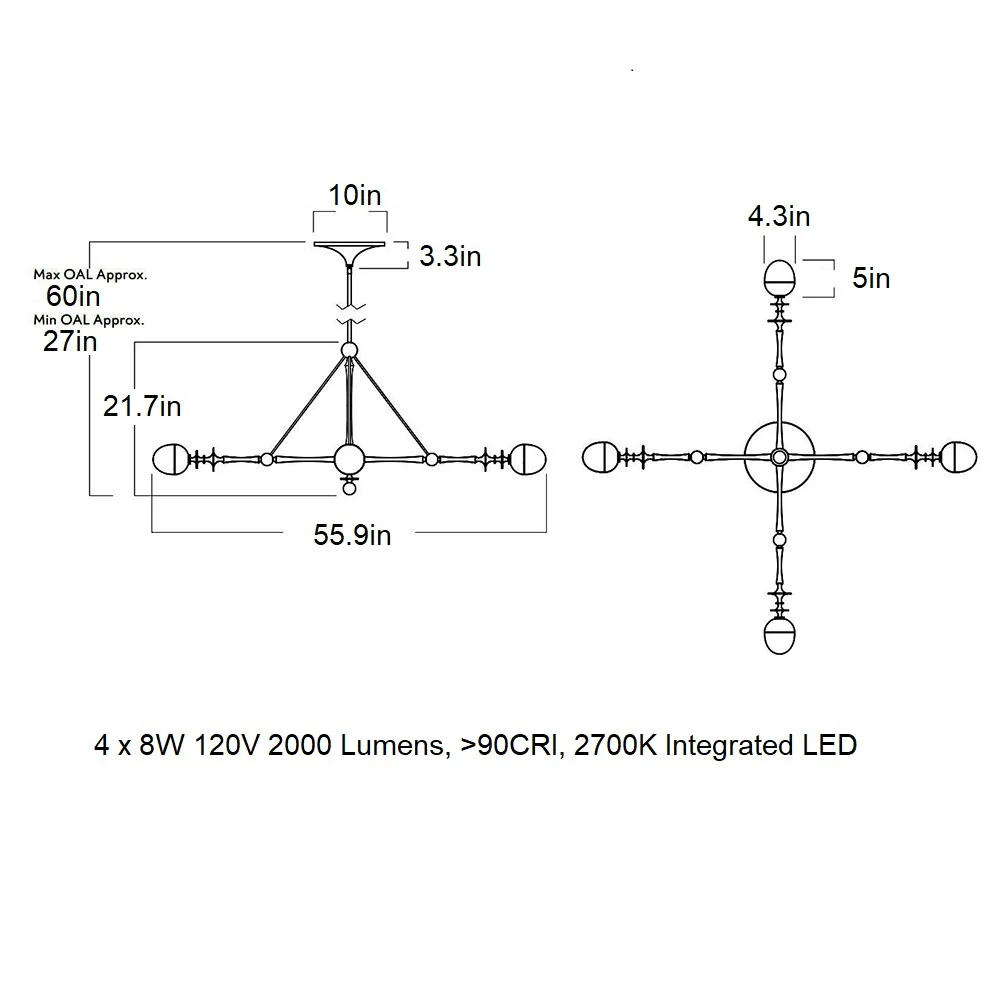 Rue Sala LED Linear Pendant Light - Image 26