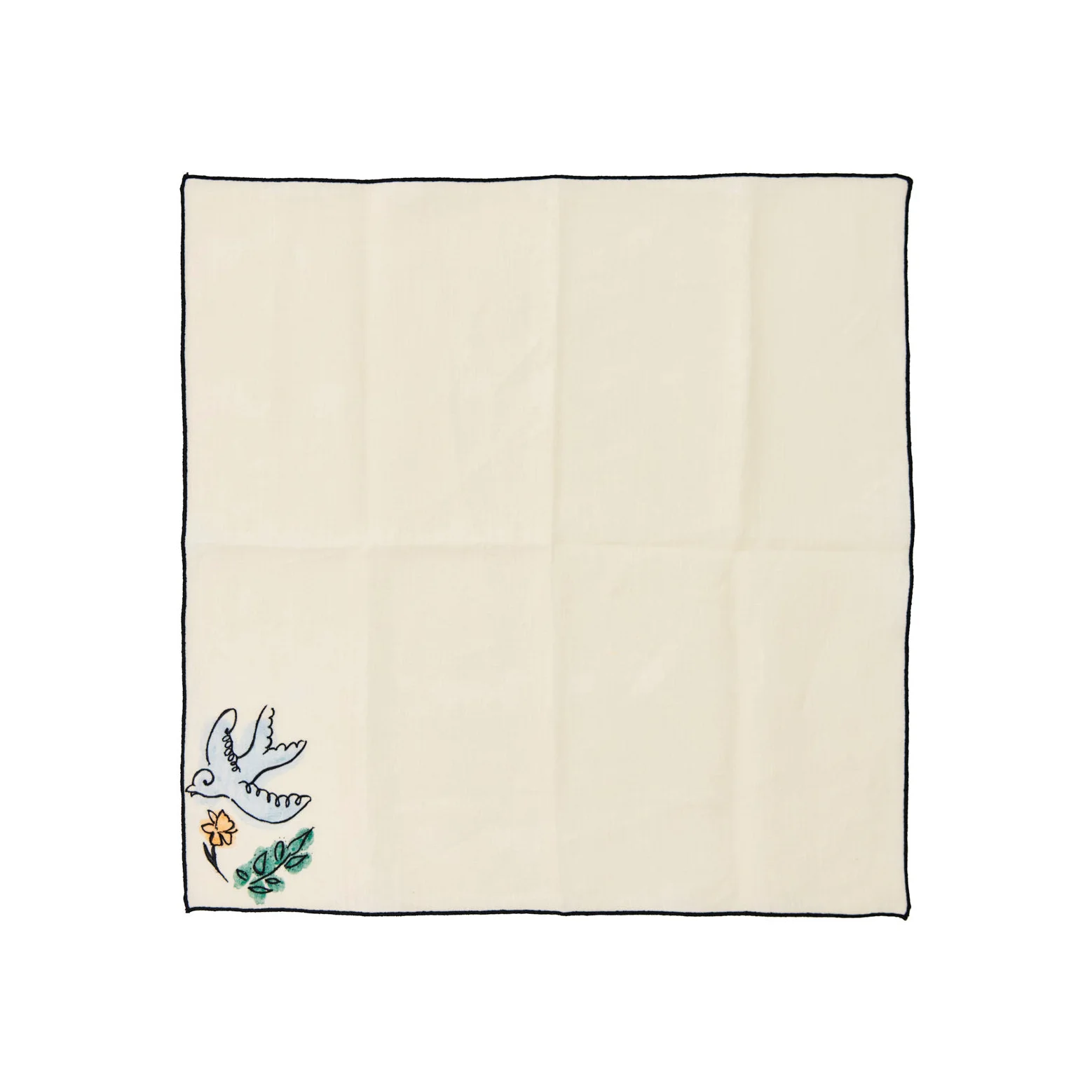 Salon Motif Embroidered Linen Napkin (Set of 4) - Image 7