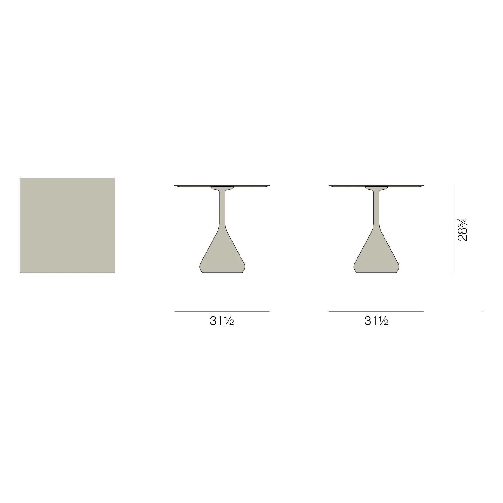 Satellite Square Outdoor Dining Table - Image 6