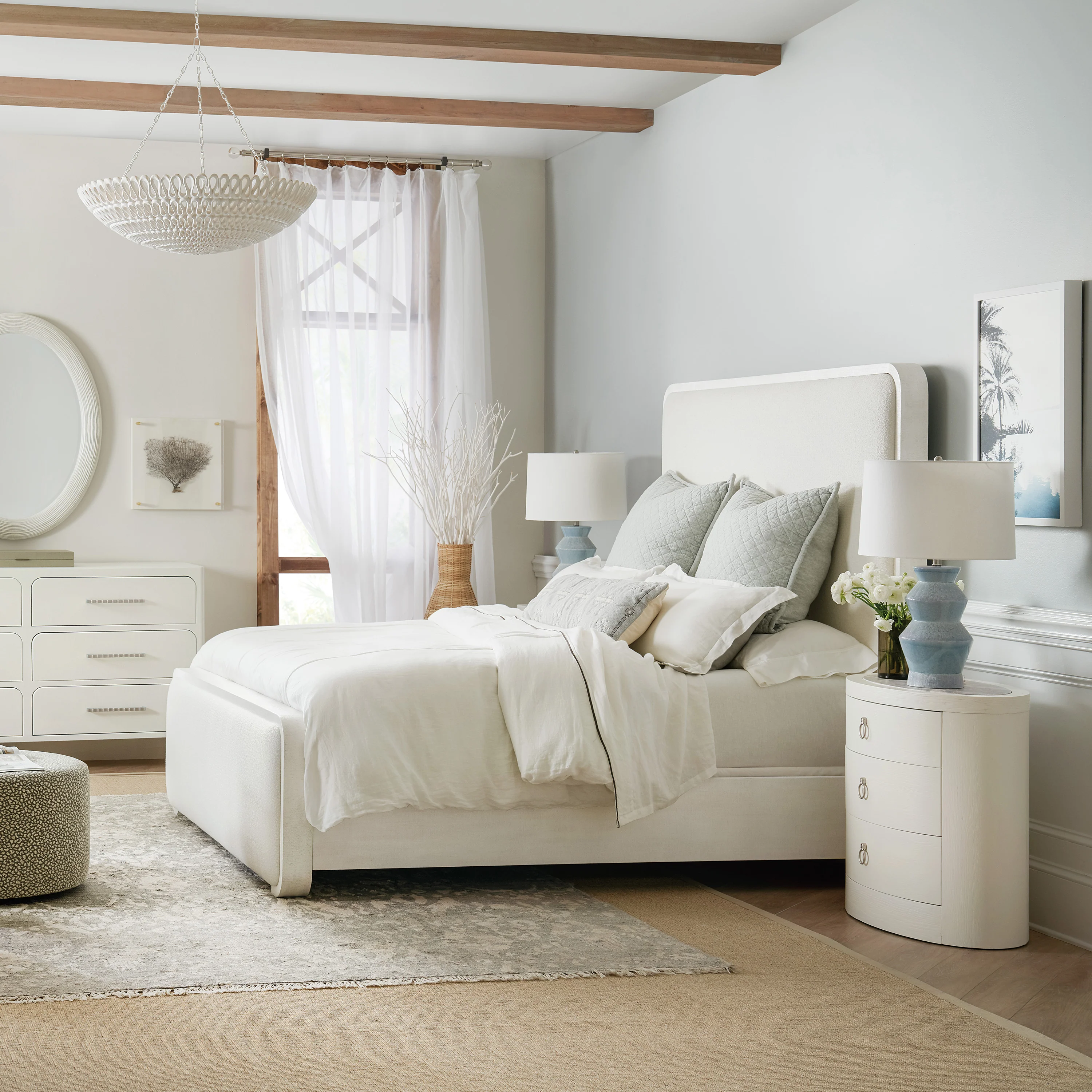 Serenity Ashore Upholstered Panel Bed - Image 2