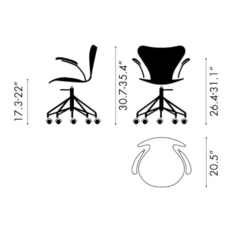 Series 7 Front Upholstered Task Armchair - Image 5