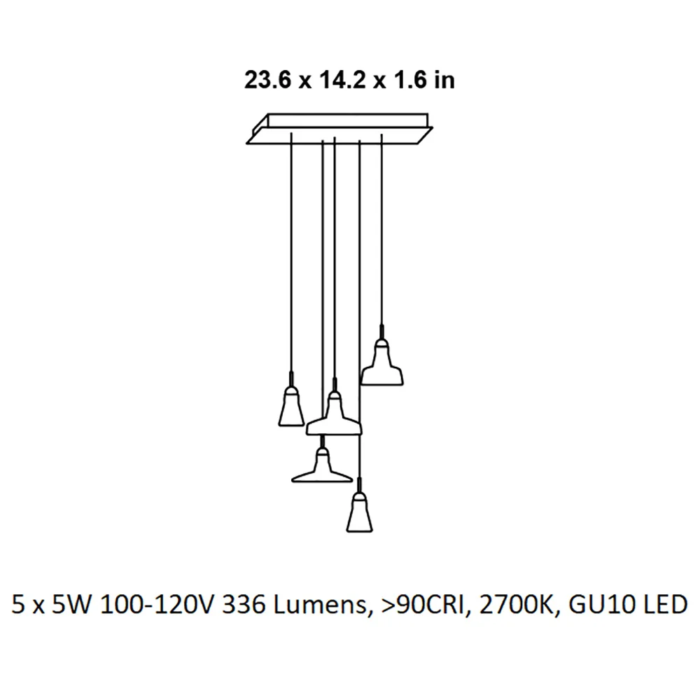 Shadows Rectangular LED Pendant Light - Image 8