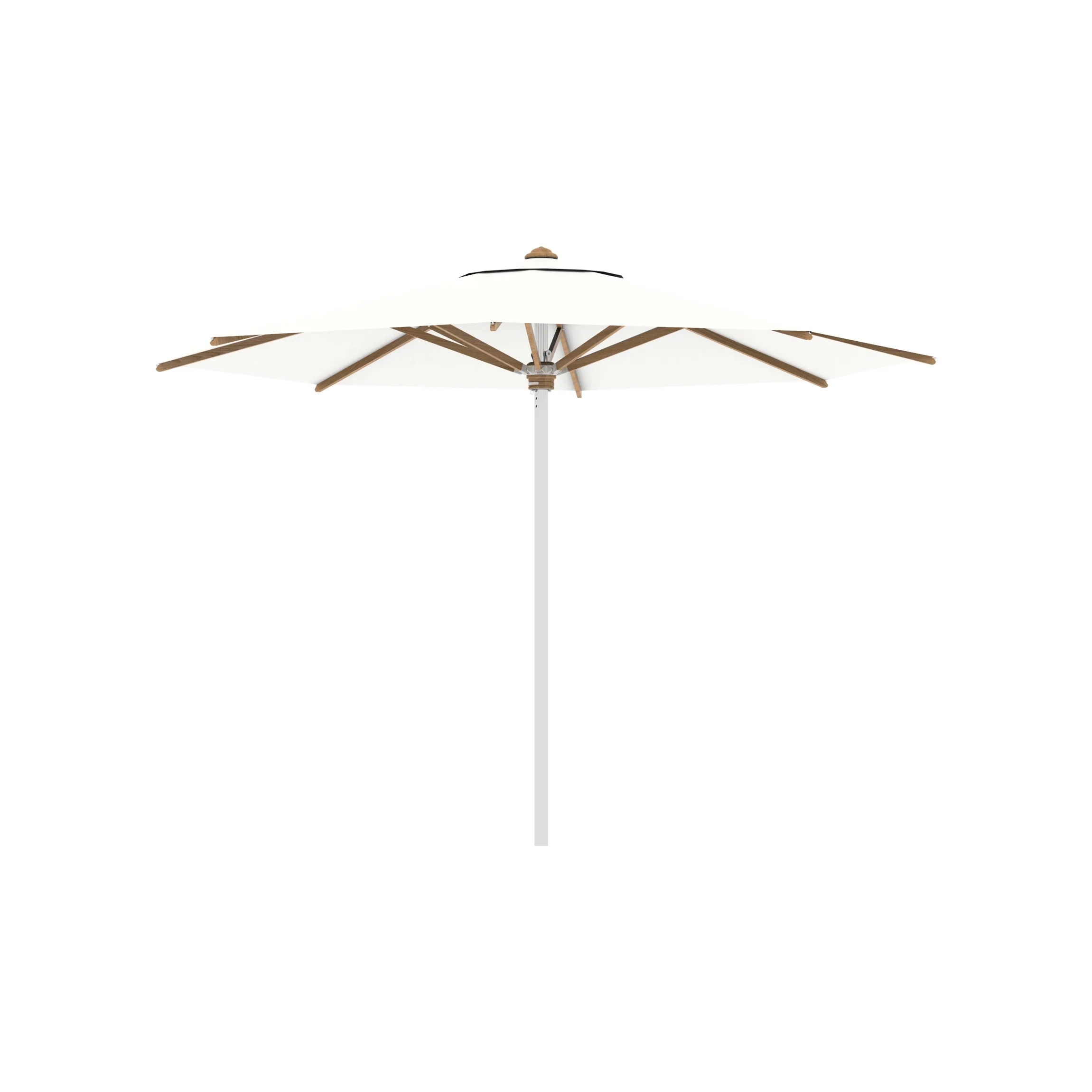 Shady Round Umbrella with Teak Ribs - Image 13