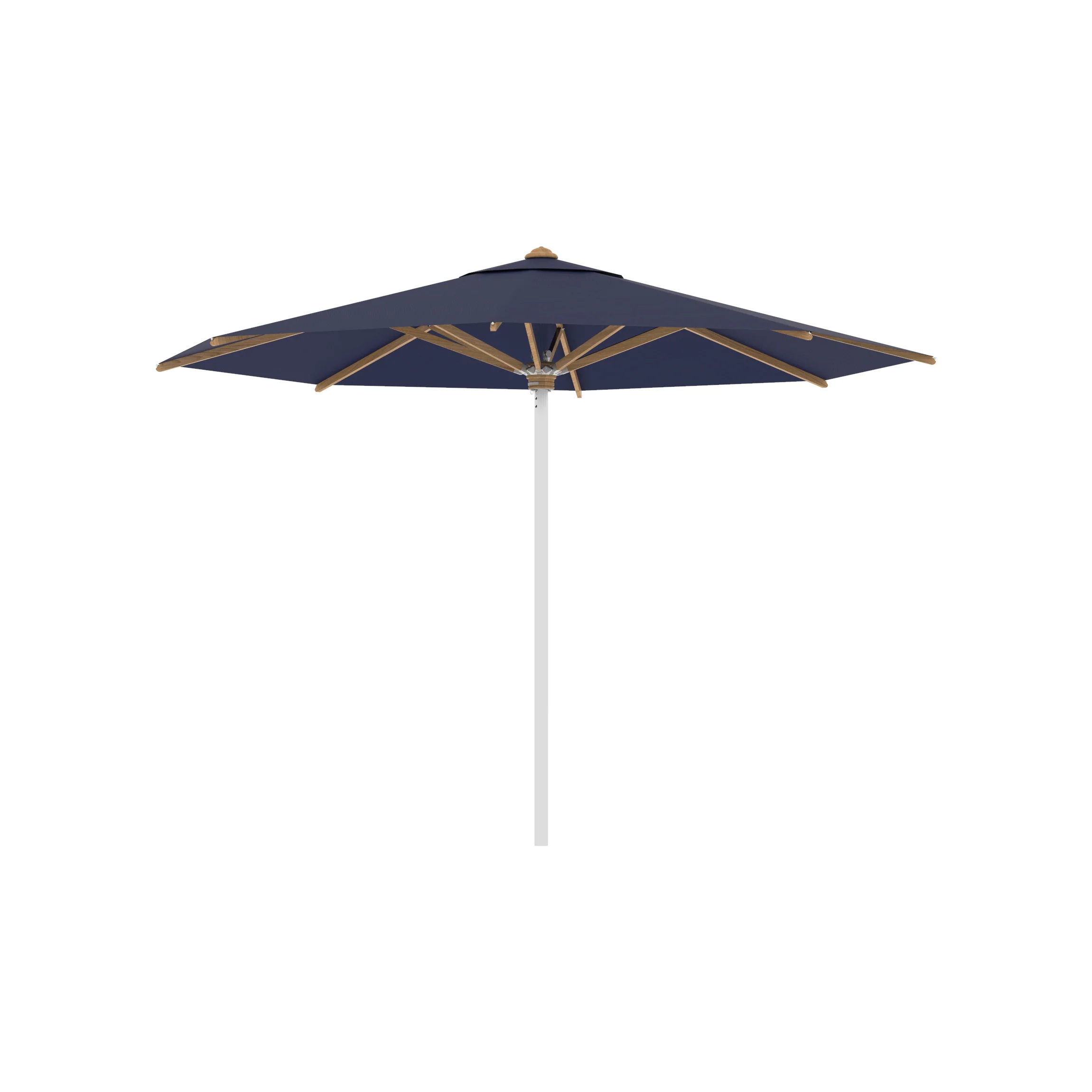 Shady Round Umbrella with Teak Ribs - Image 4