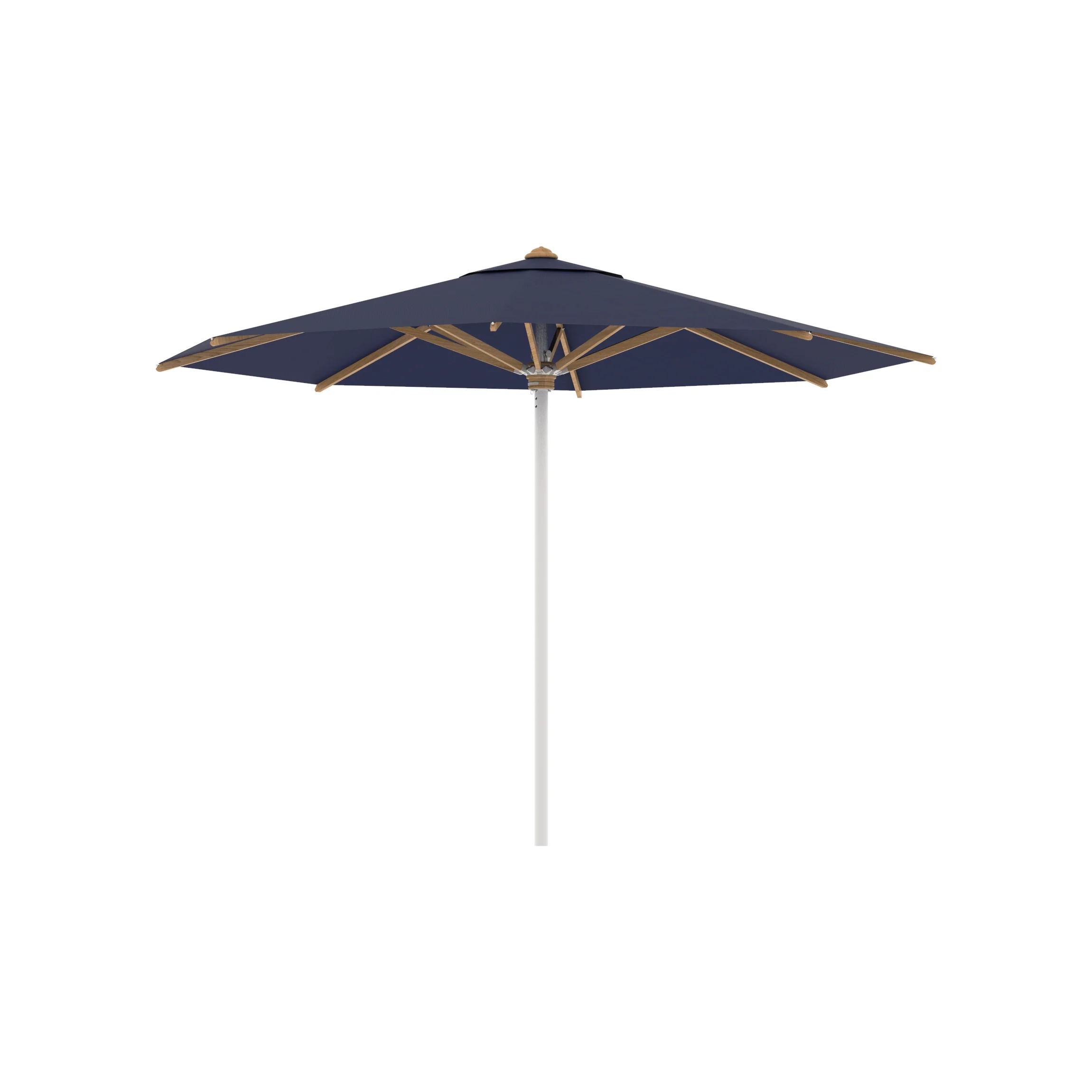 Shady Round Umbrella with Teak Ribs - Image 8