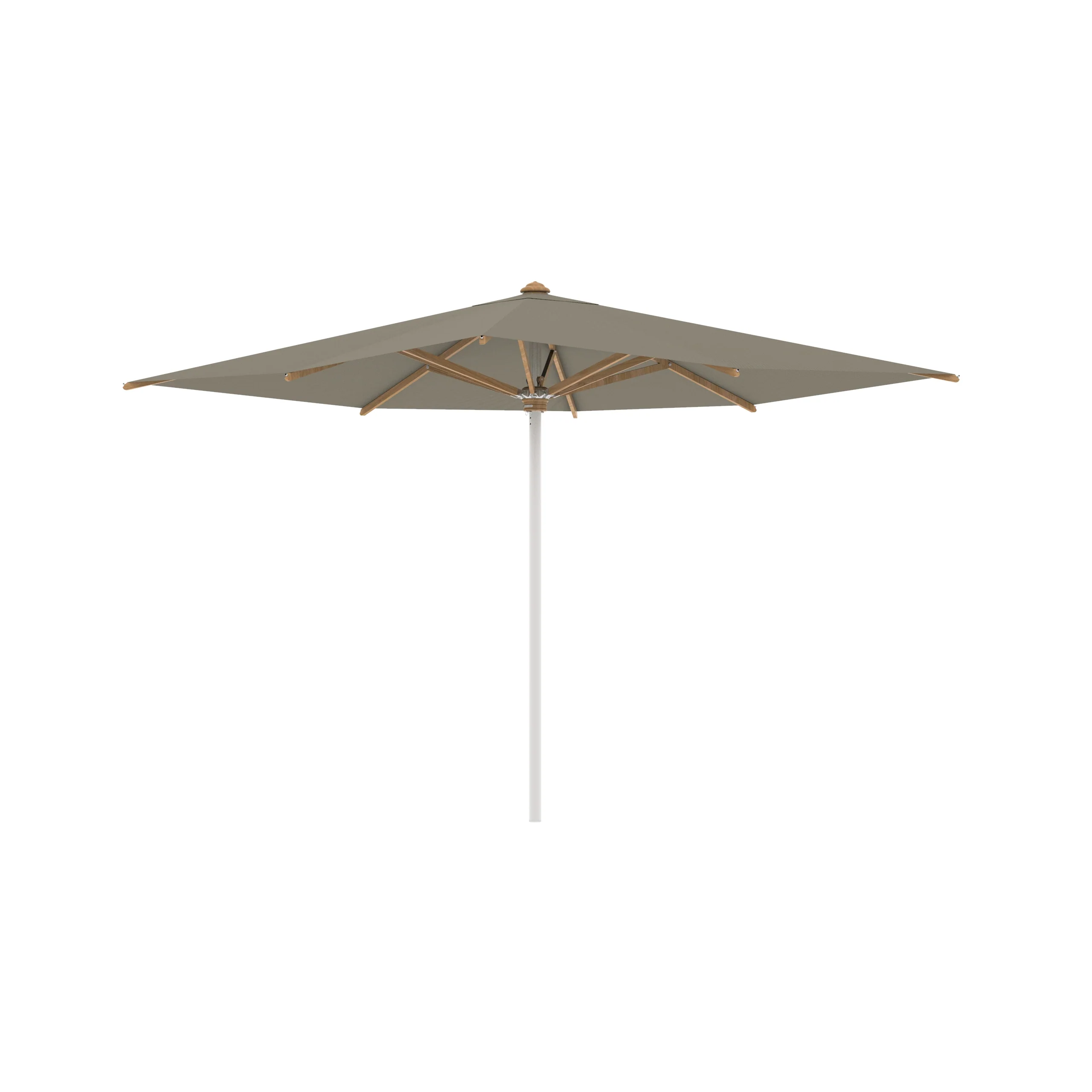 Shady Square Umbrella with Teak Ribs - Image 14
