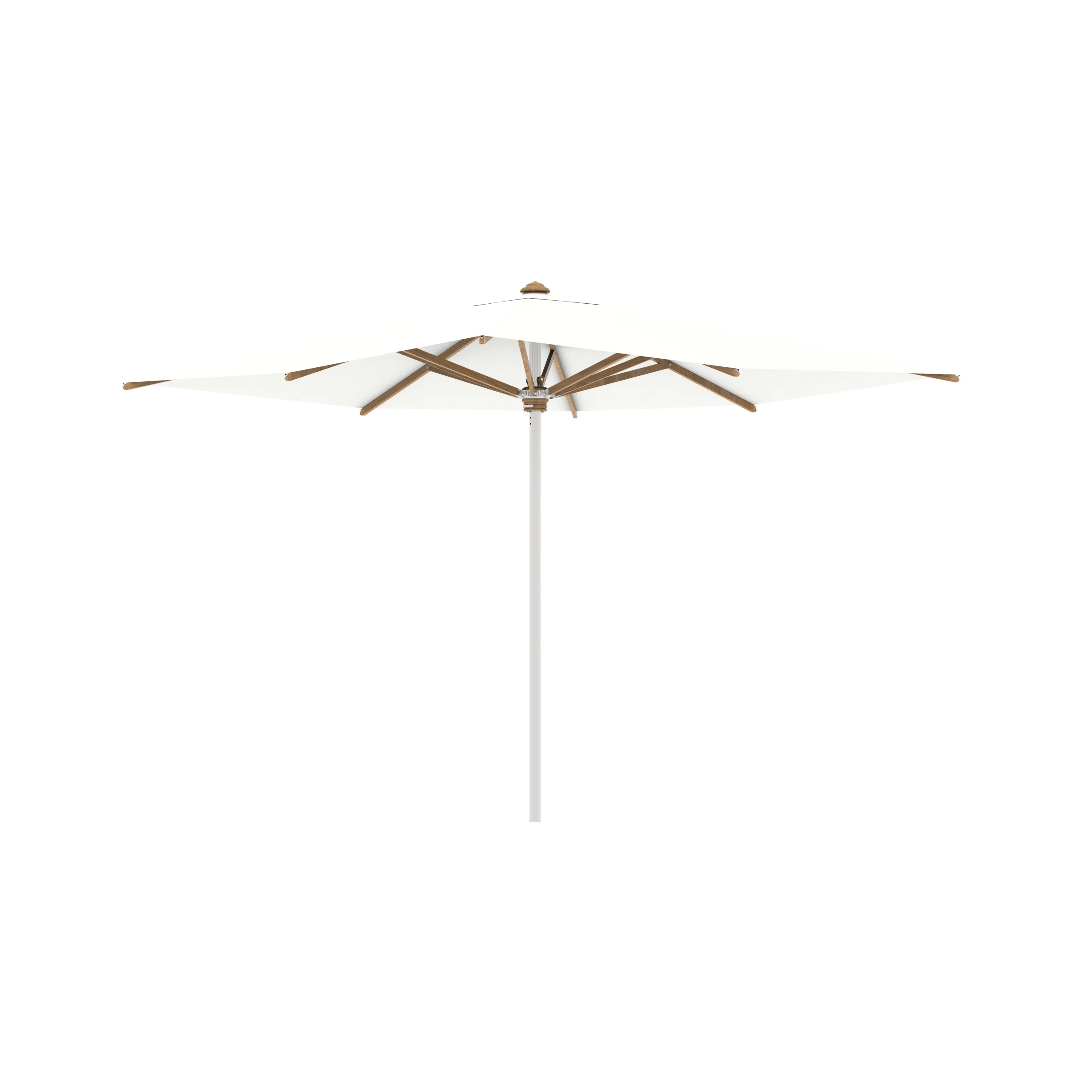 Shady Square Umbrella with Teak Ribs - Image 9