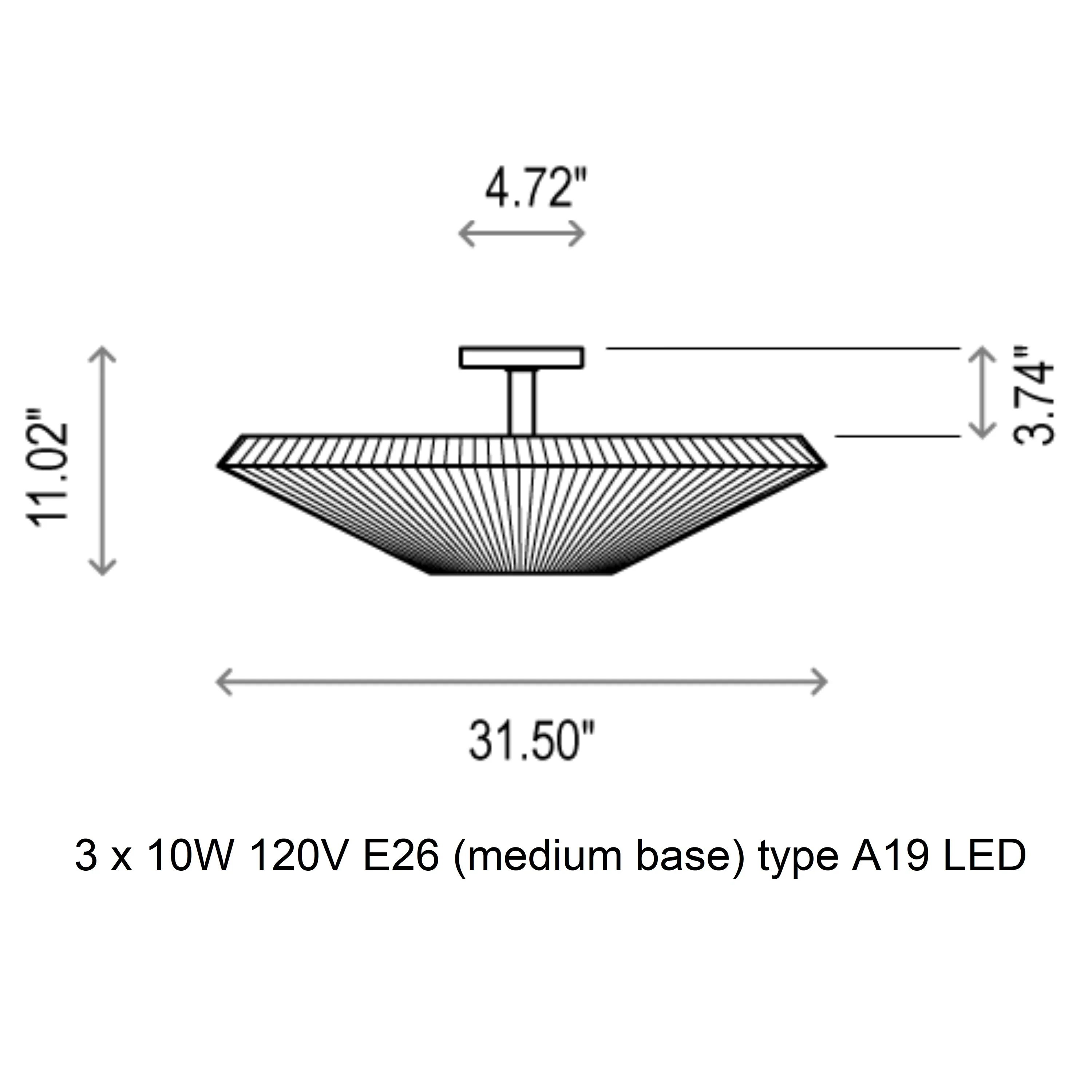 Siam 80 Flush Mount - Image 7