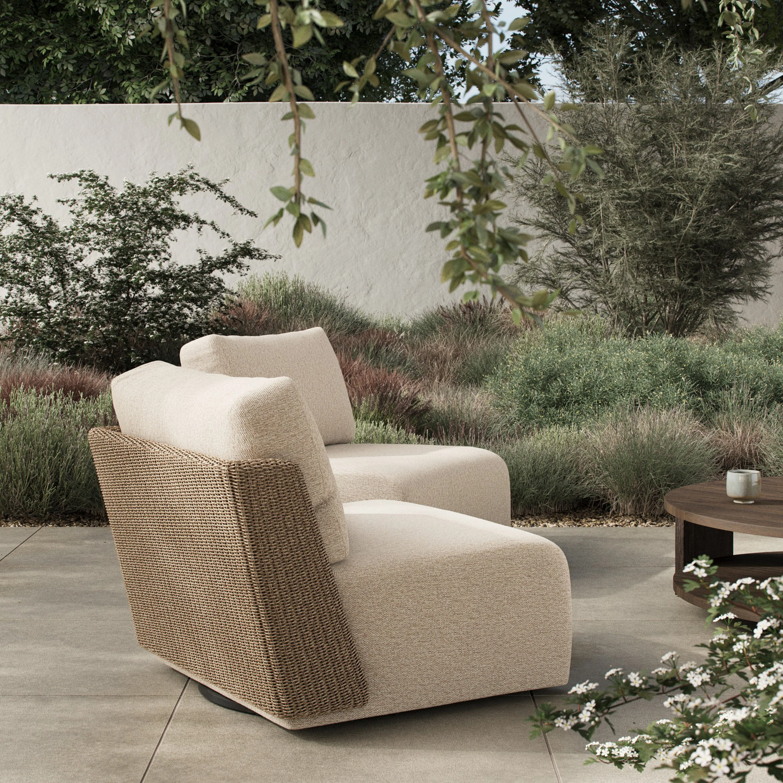 Sicilia Outdoor Woven Swivel Chair - Image 2