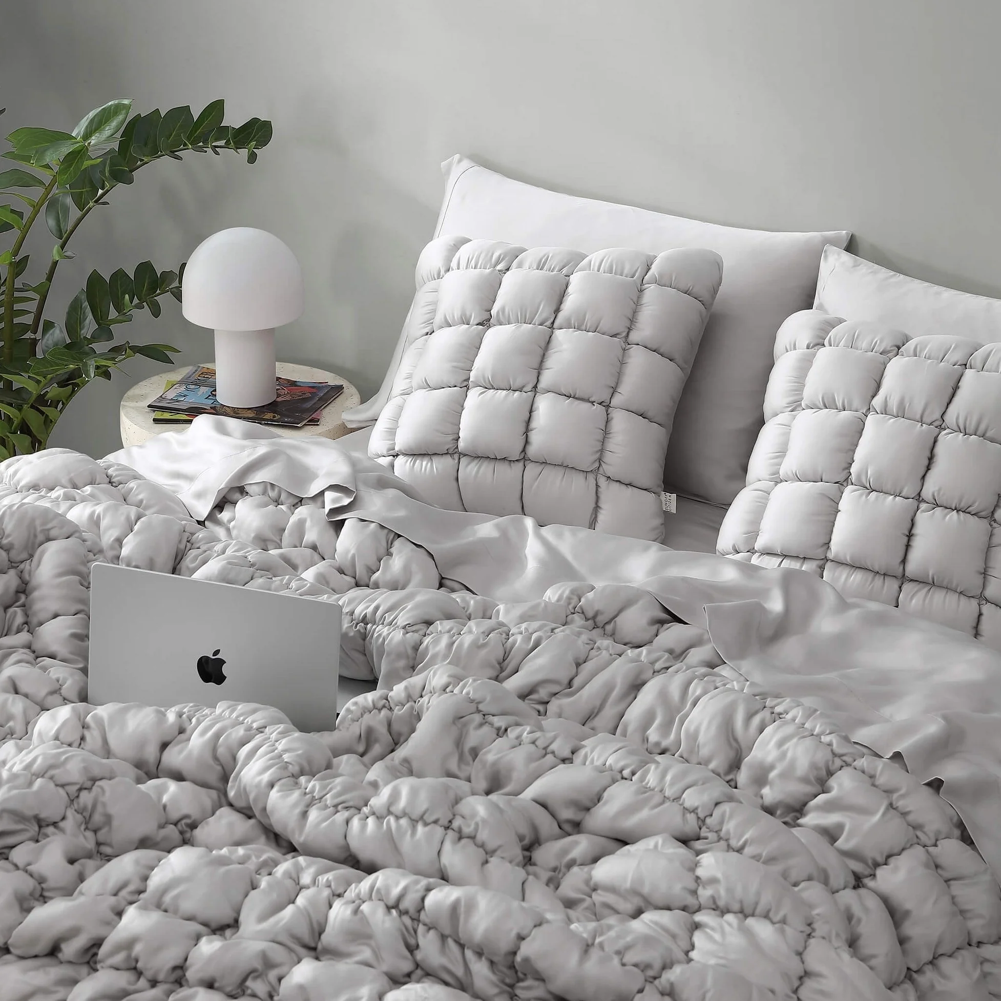 Silky Lyocell Puff Throw Pillow - Image 10