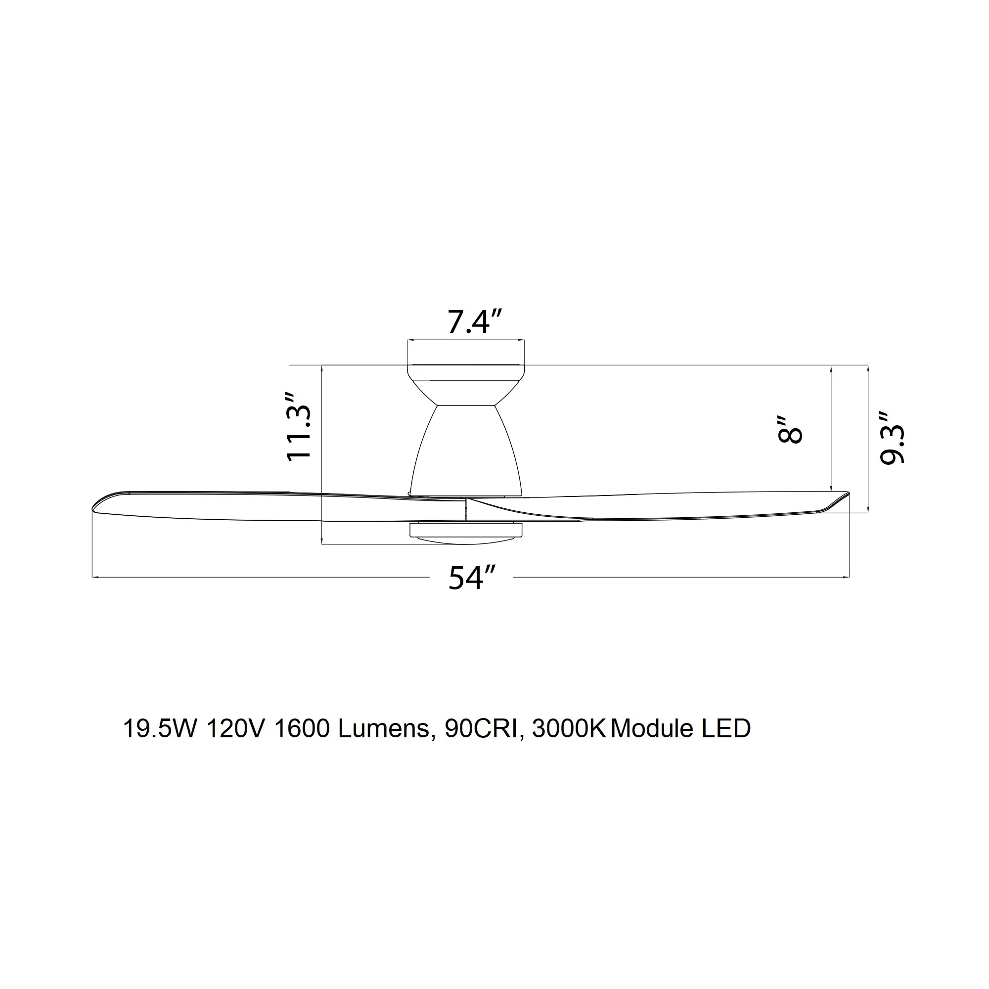 Skylark Indoor/Outdoor LED Flush Mount Ceiling Fan - Image 13