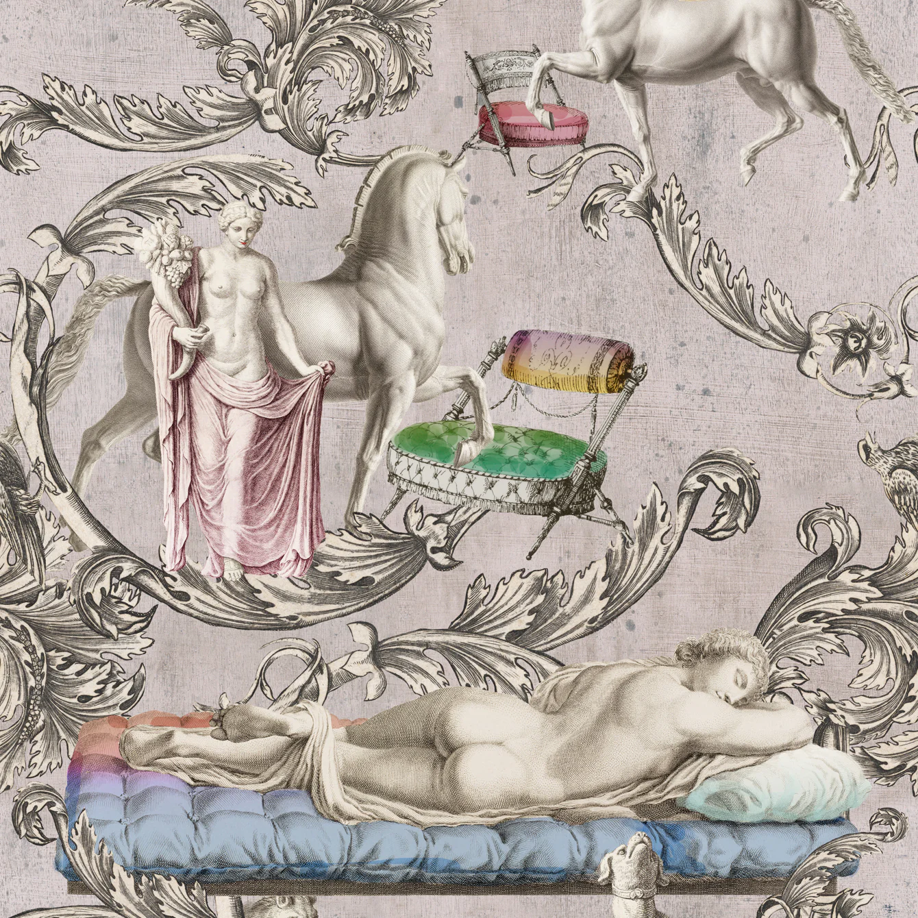 Sleeping Beauty Wallpaper Sample Swatch - Image 2