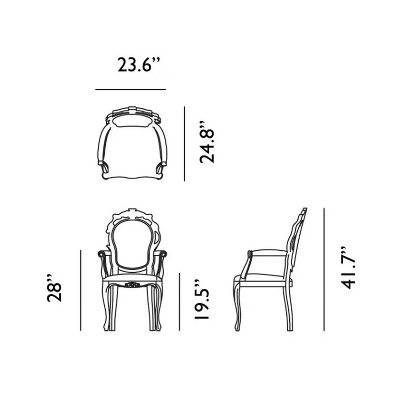 Smoke Dining Arm Chair - Image 3