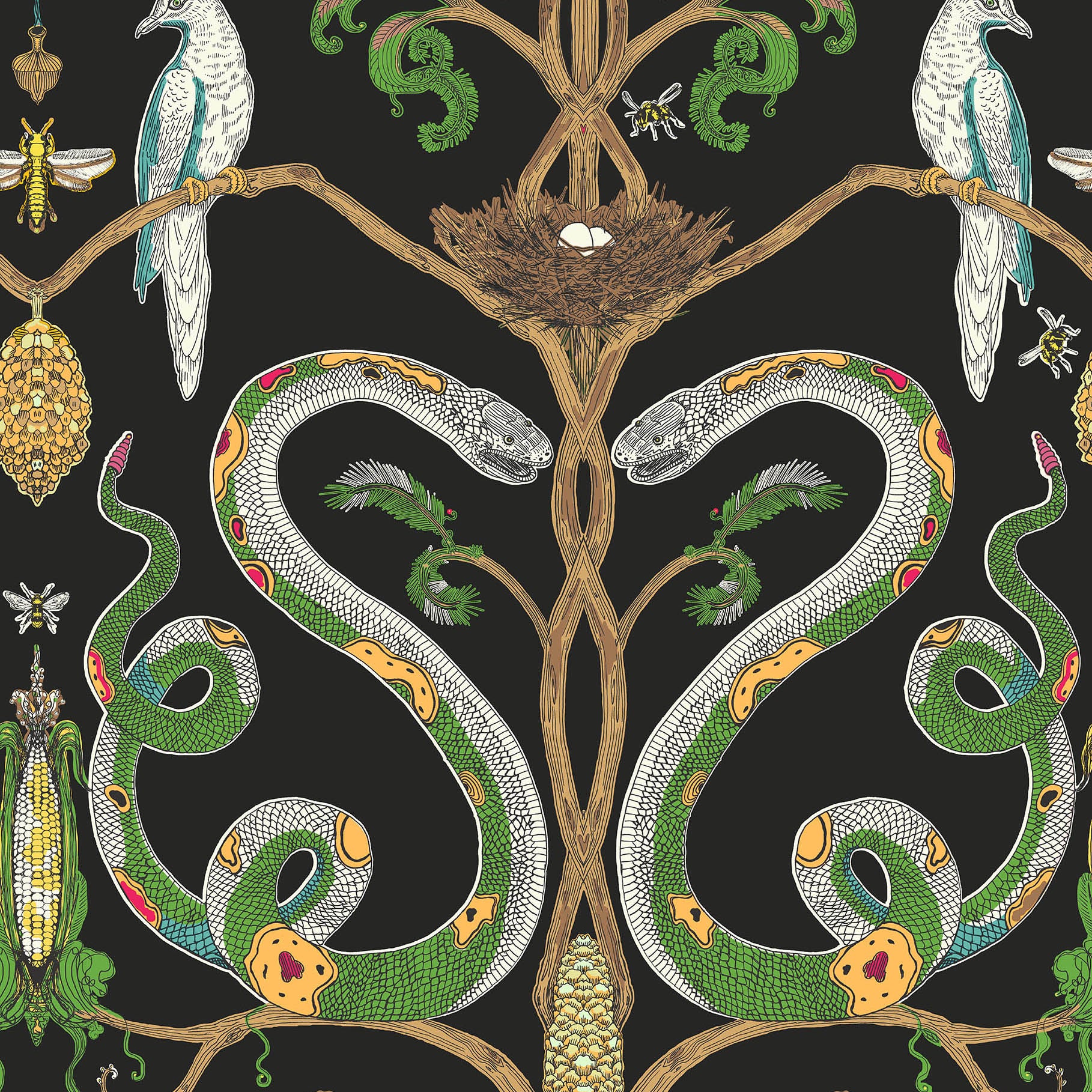 Snake Party 2.0 Wallpaper Sample Swatch - Image 10
