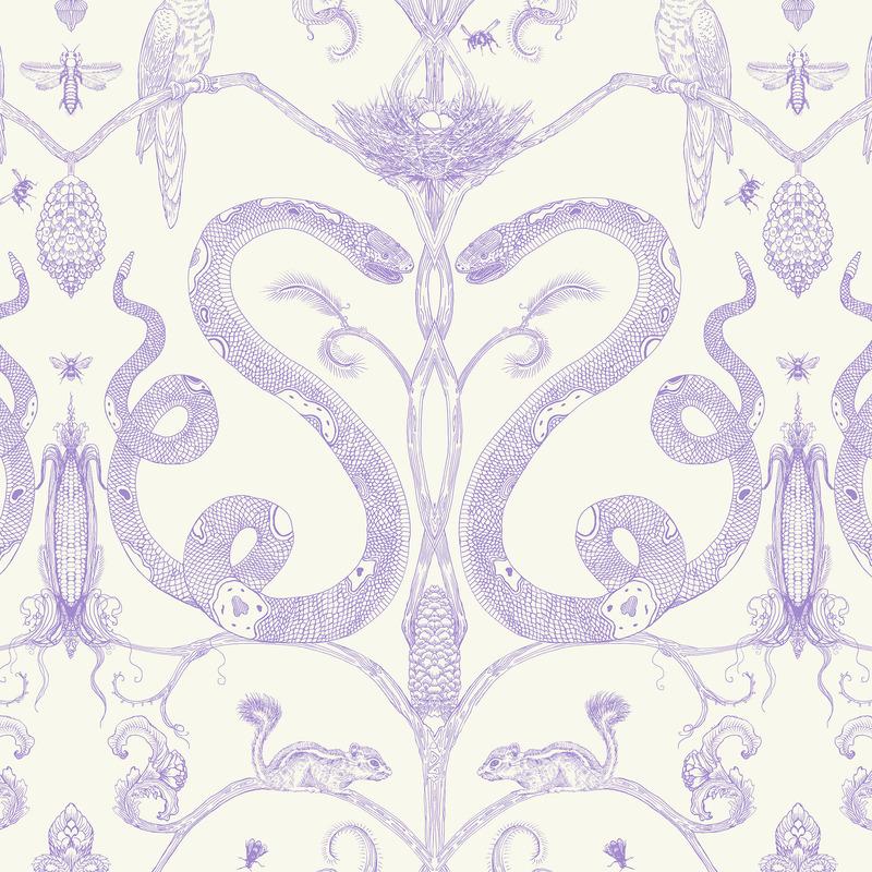 Snake Party Wallpaper Sample Swatch - Image 41