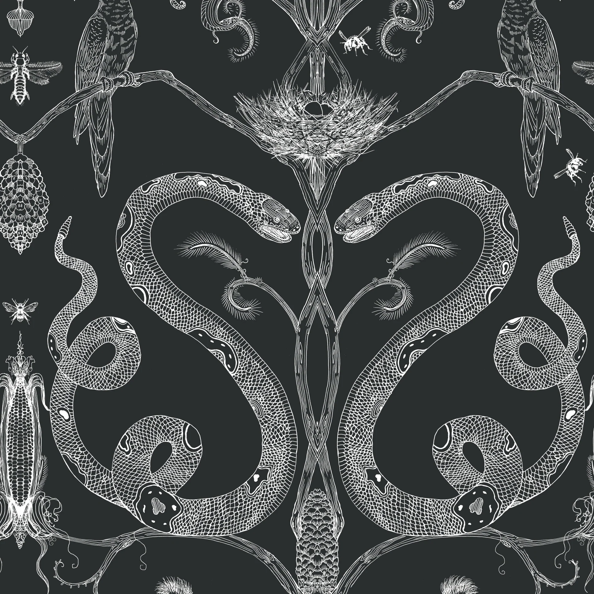 Snake Party Wallpaper Sample Swatch - Image 46
