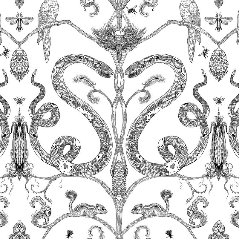 Snake Party Wallpaper Sample Swatch - Image 5