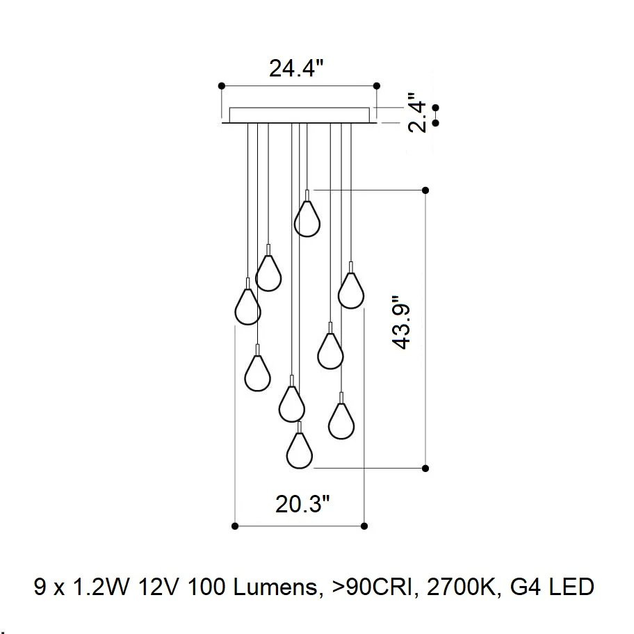 Soap Mini Round LED Chandelier - Image 26