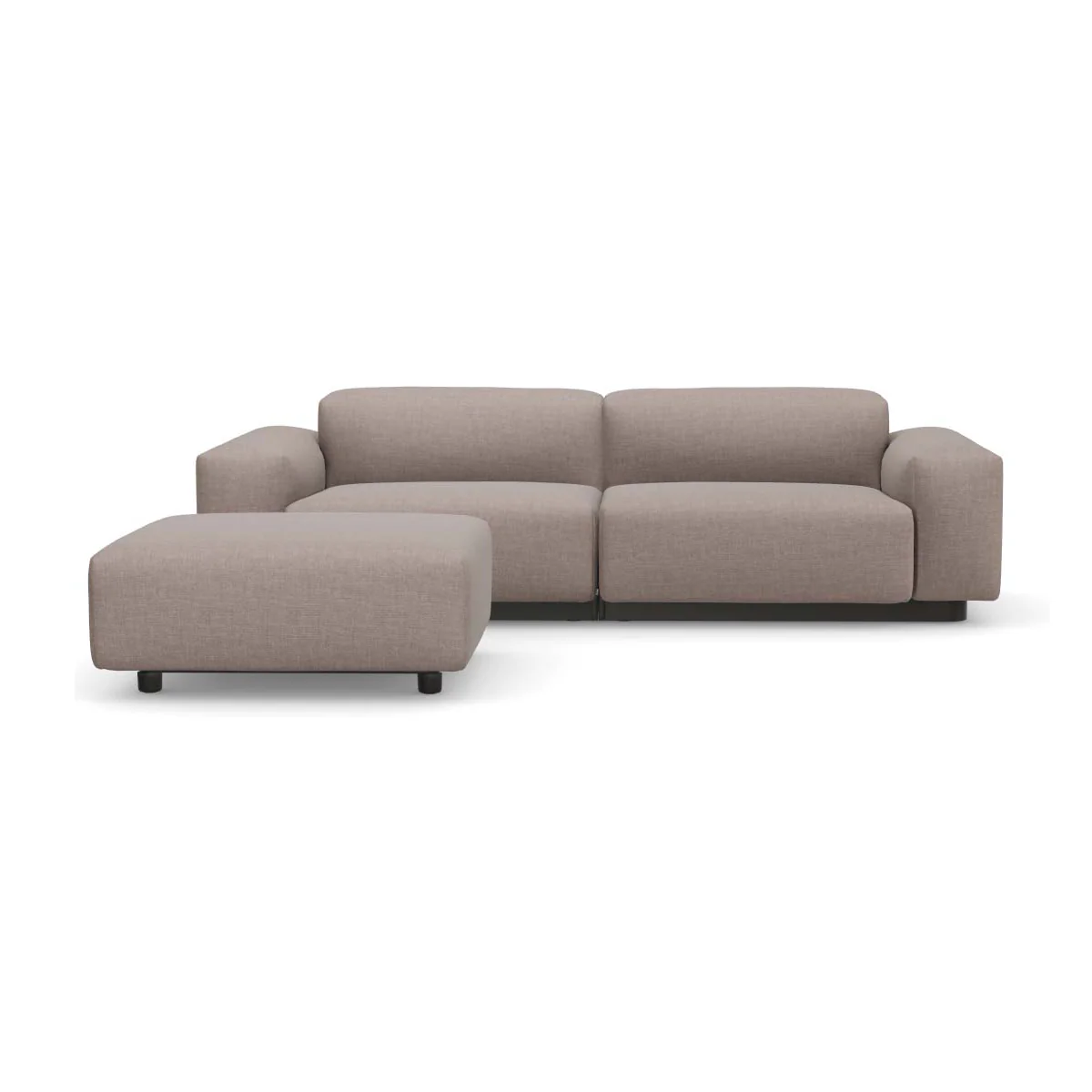 Soft Modular 2-Seater Sofa with Ottoman - Image 7