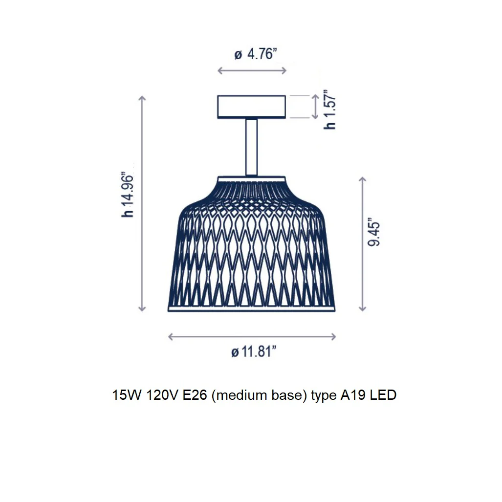 Soft Outdoor Semi Flush Mount - Image 9