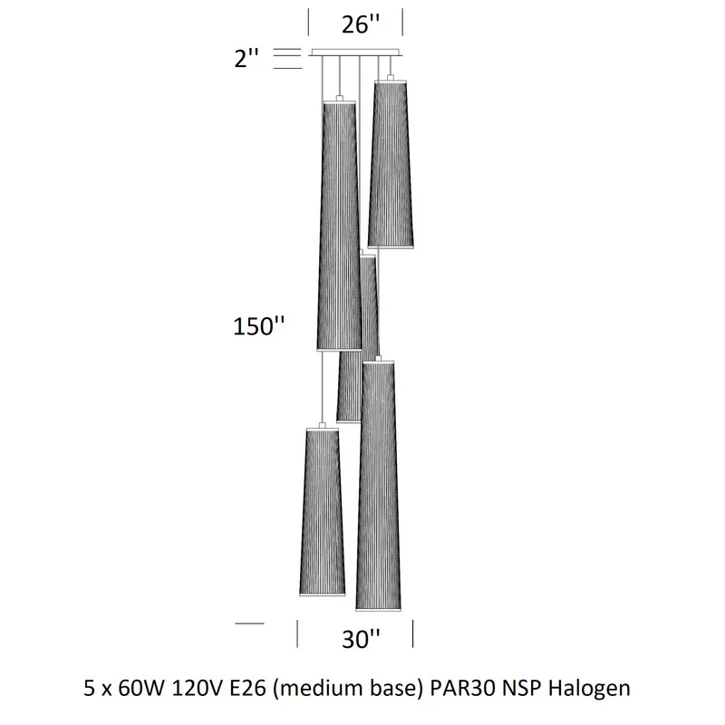 Solis Mixed Length Chandelier - Image 4
